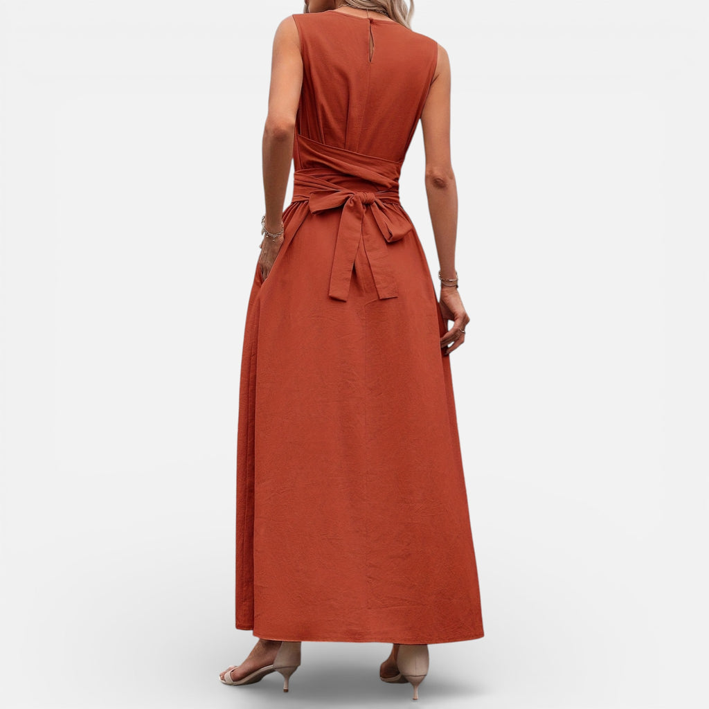 Amvanto | Women’s Elegant Sleeveless Midi Dress