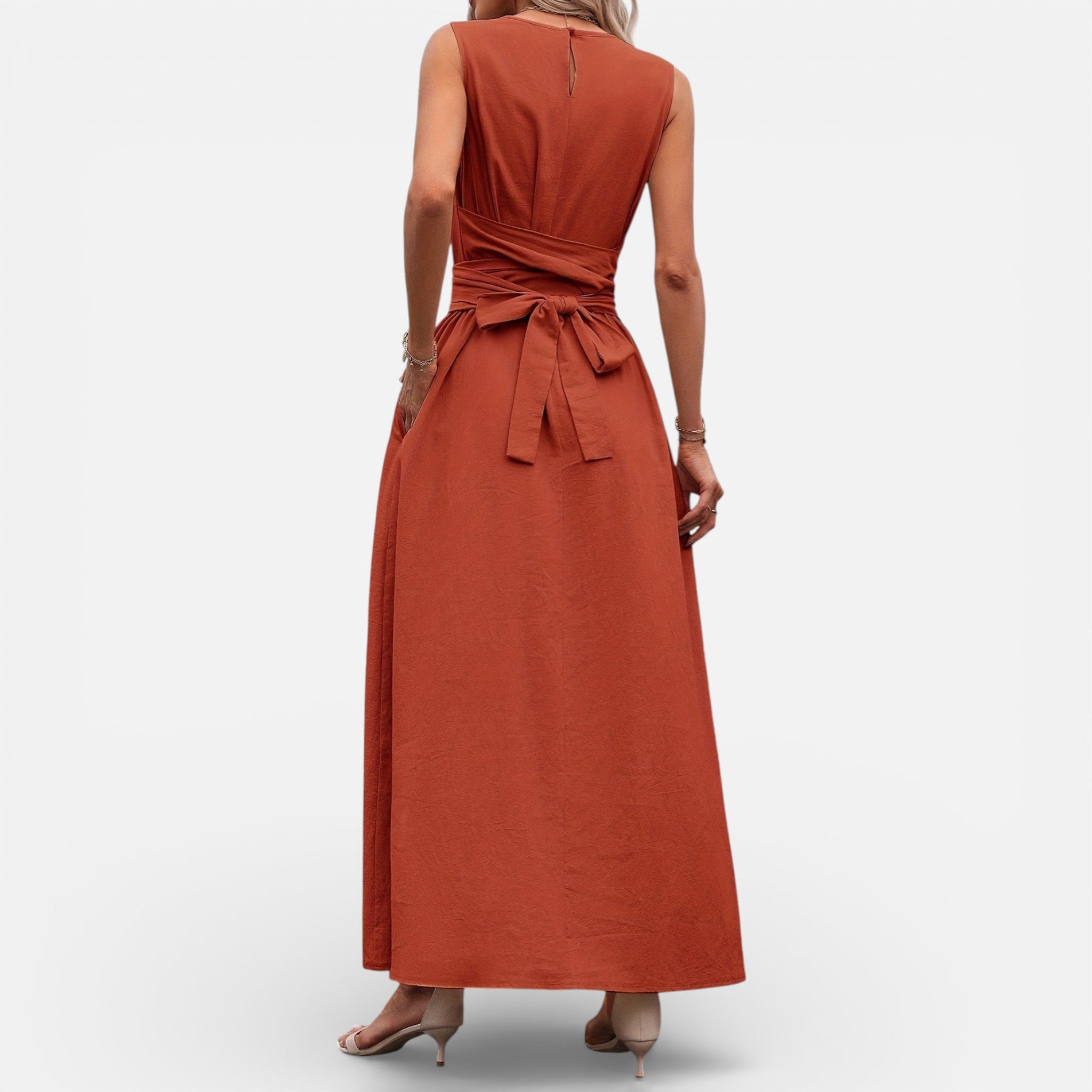 Amvanto | Women’s Elegant Sleeveless Midi Dress
