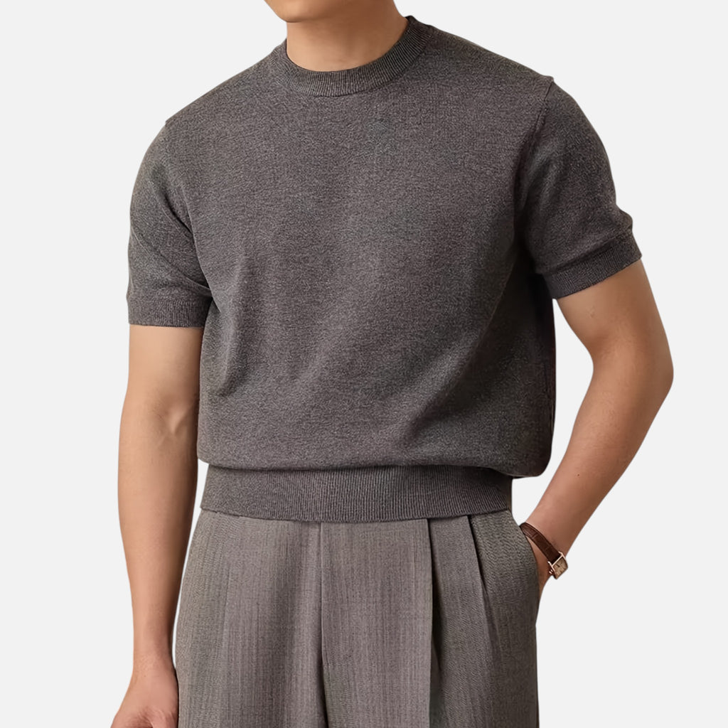 Amvanto | Men’s Lightweight Round-Neck Knit Tee