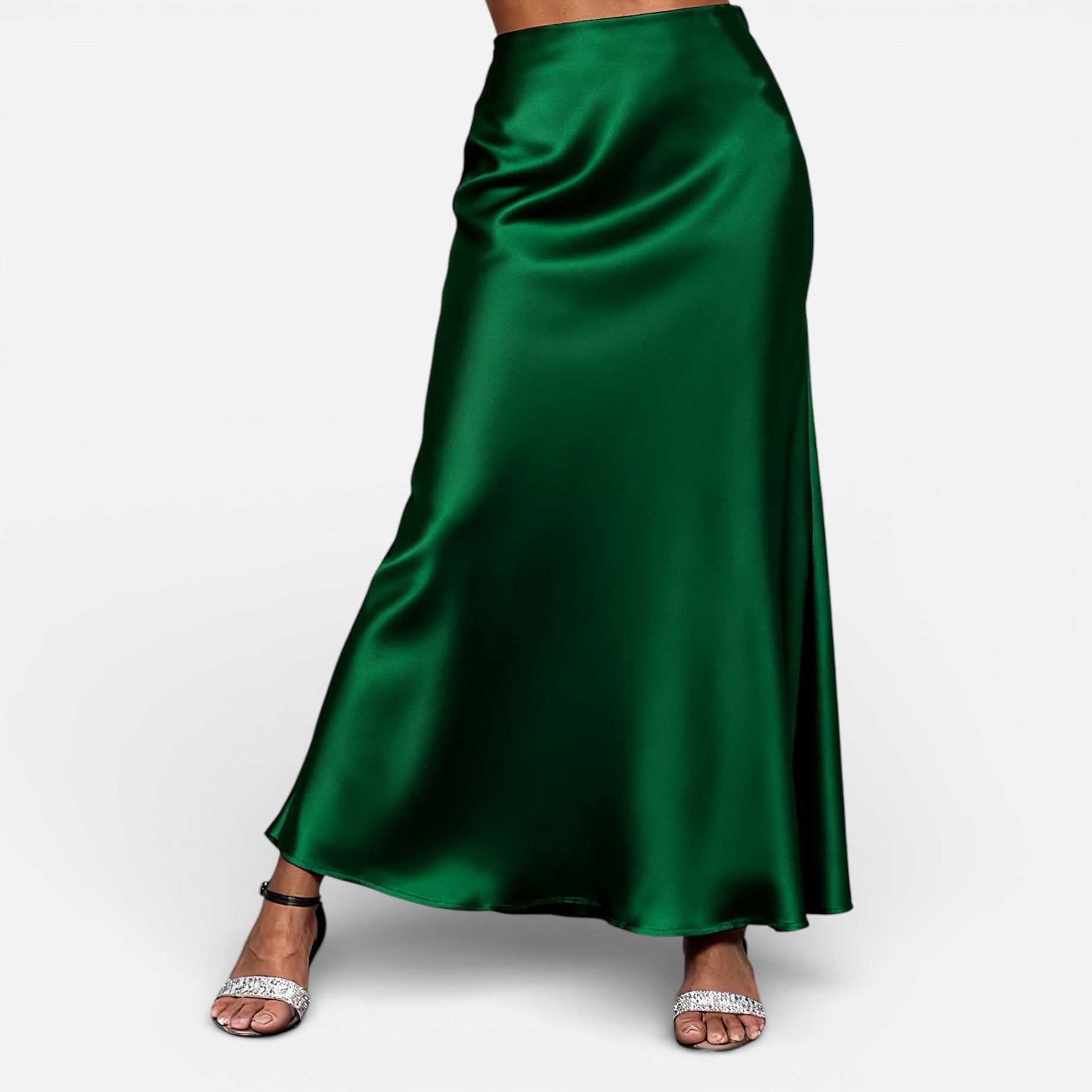 Amvanto | Women’s Elegant Long Satin Skirt