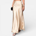 Amvanto | Women’s Elegant Long Satin Skirt