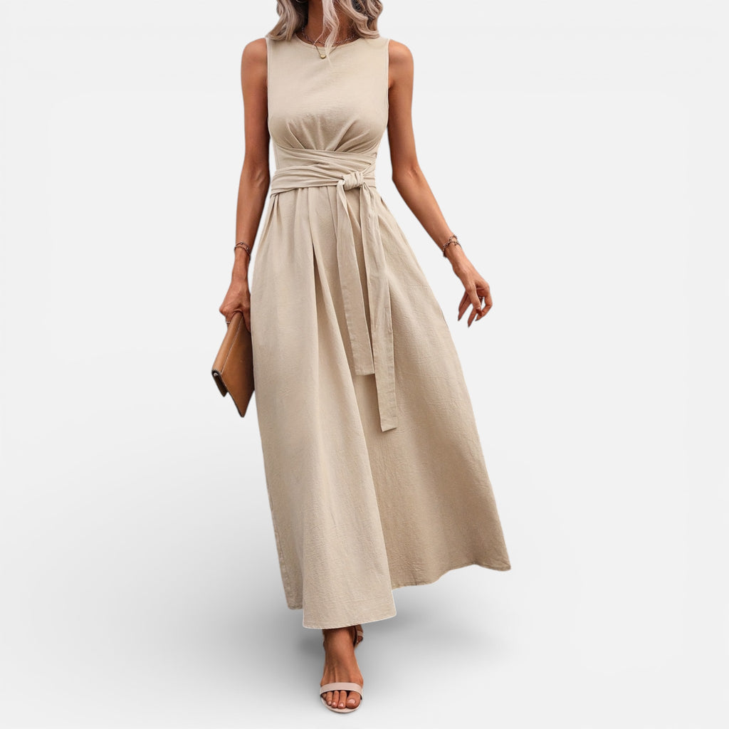 Amvanto | Women’s Elegant Sleeveless Midi Dress