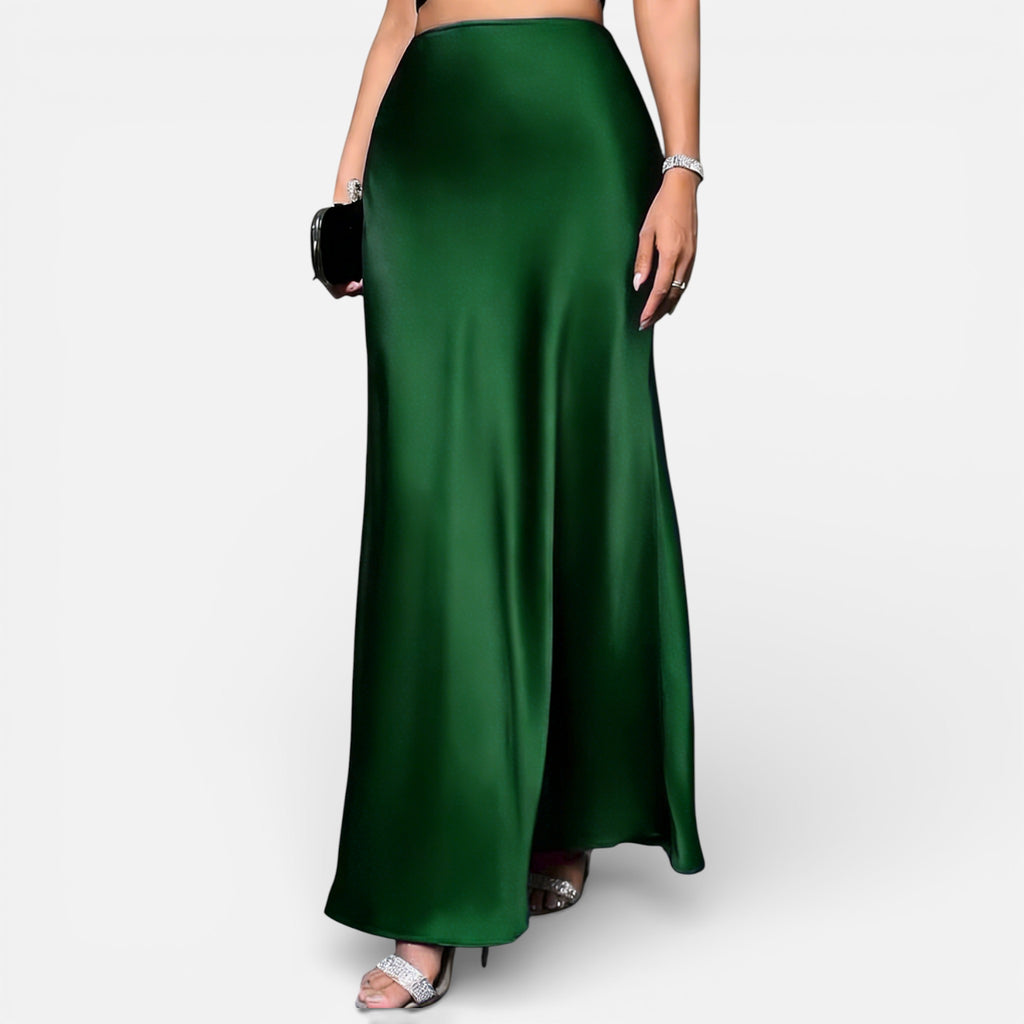 Amvanto | Women’s Elegant Long Satin Skirt