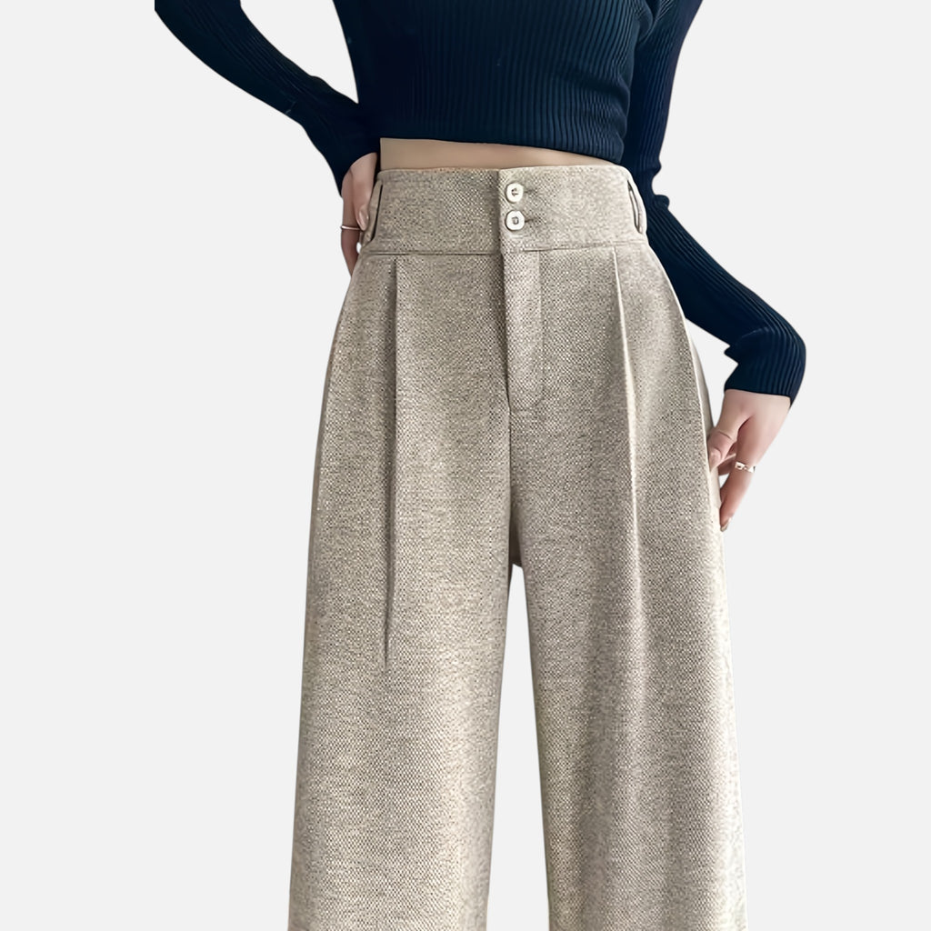 Amvanto | Women’s Elegant Wide-Leg Suit Trousers