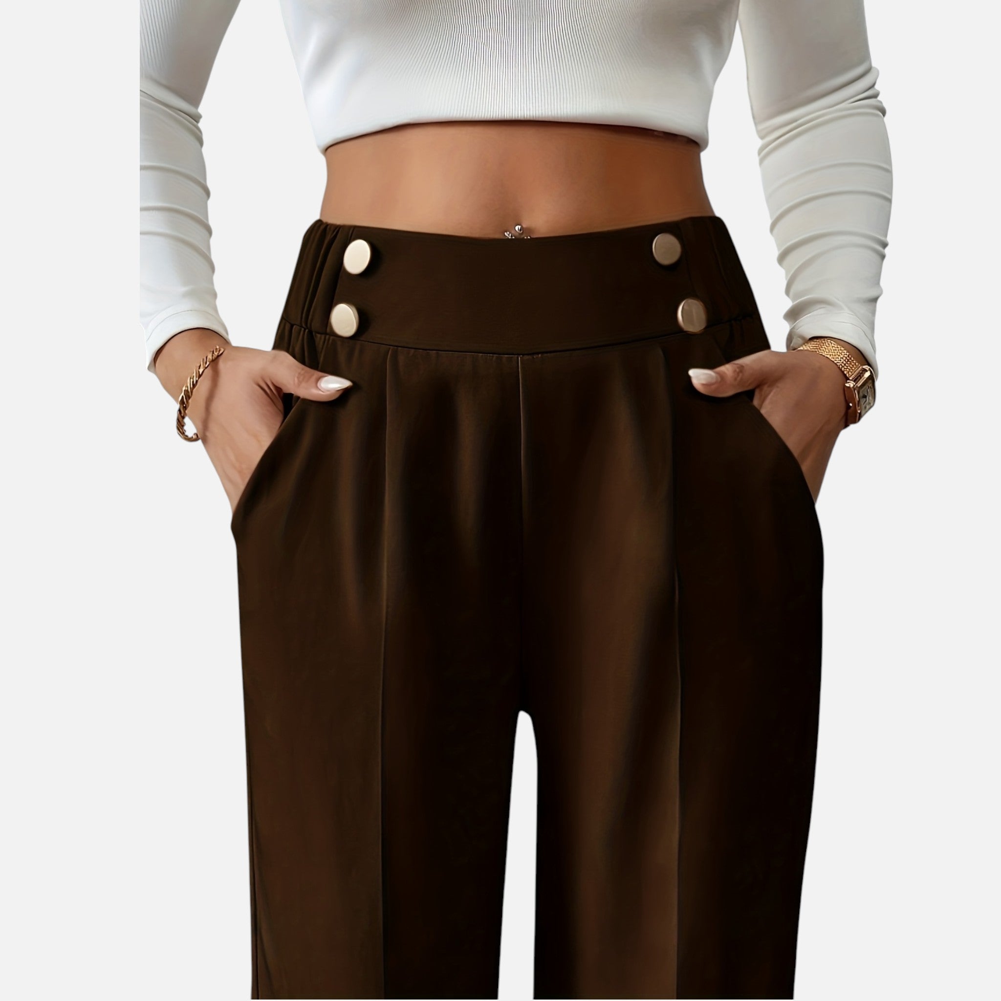 Amvanto | Women’s Refined Office Straight-Leg Trousers
