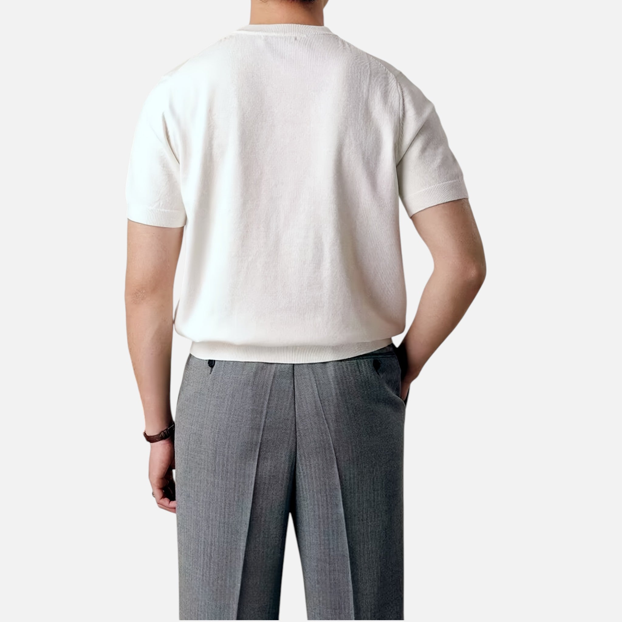 Amvanto | Men’s Lightweight Round-Neck Knit Tee