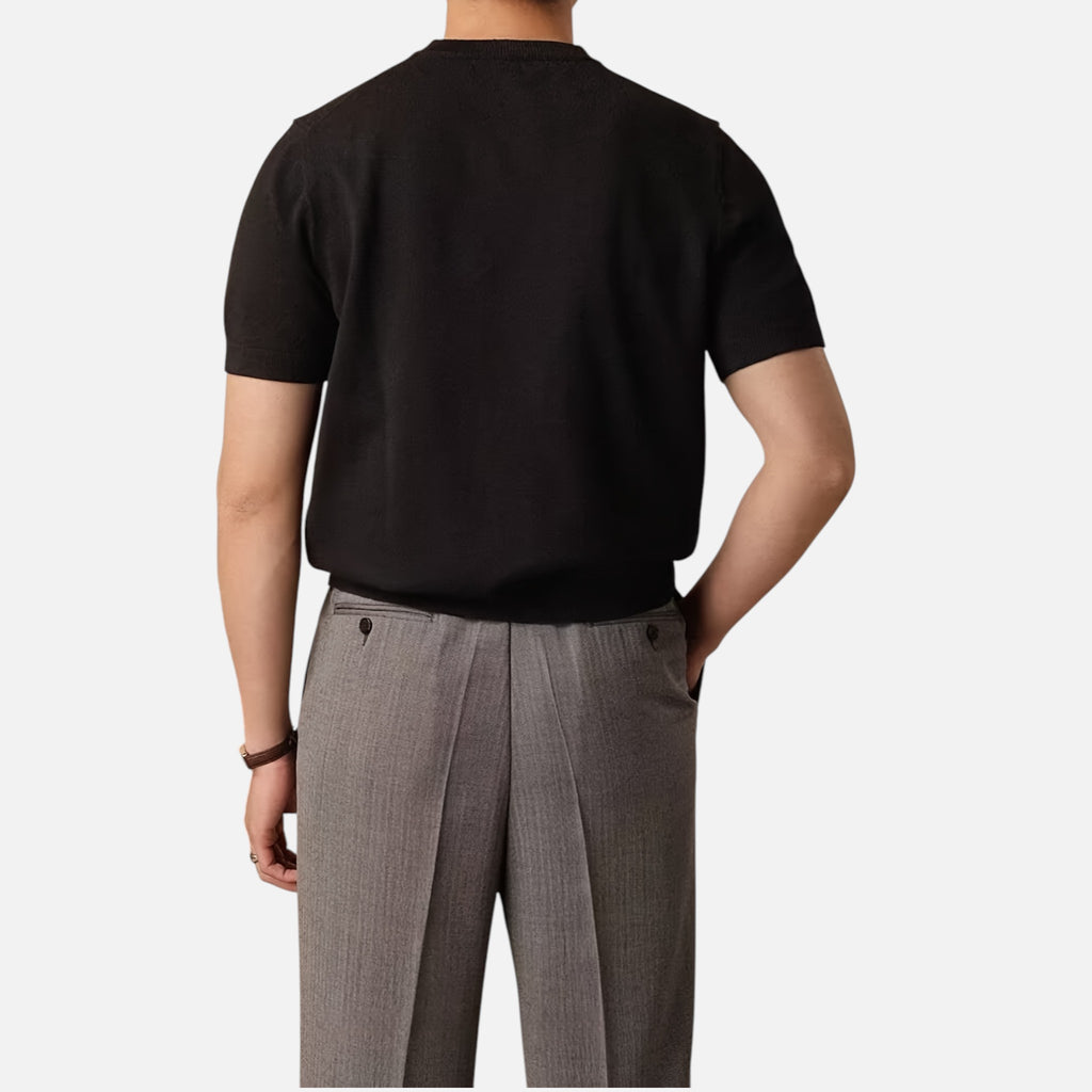Amvanto | Men’s Lightweight Round-Neck Knit Tee