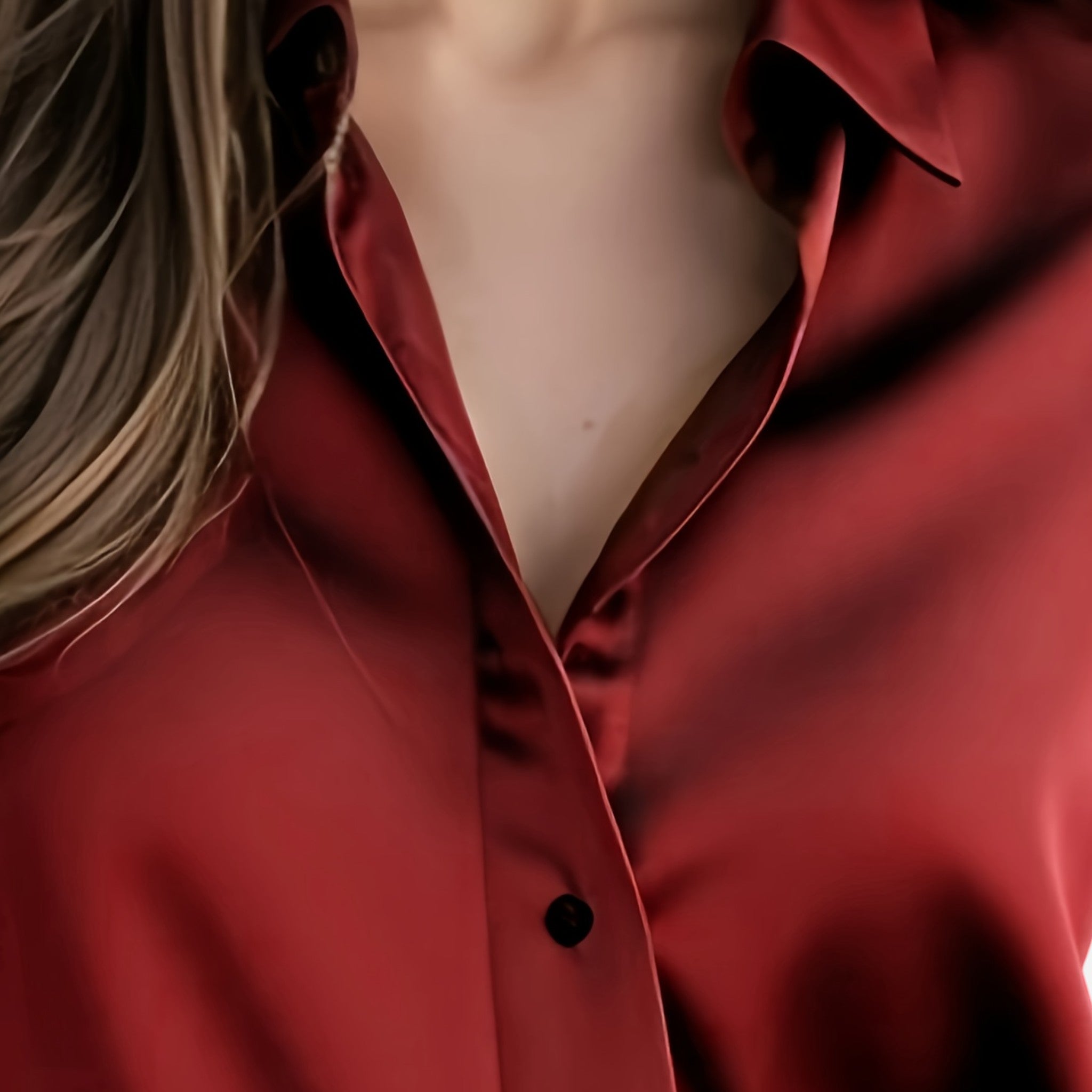 Amvanto | Women’s Elegant Satin Button Blouse