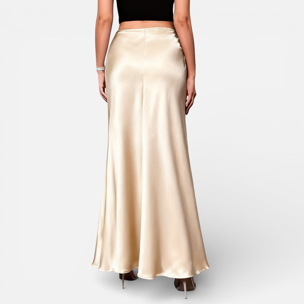 Amvanto | Women’s Elegant Long Satin Skirt