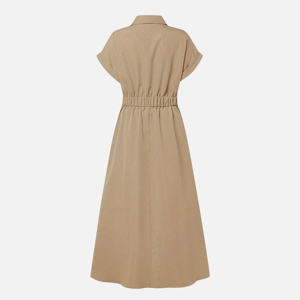 Amvanto | Women’s Button-Front Shirt Dress with Lapel Collar