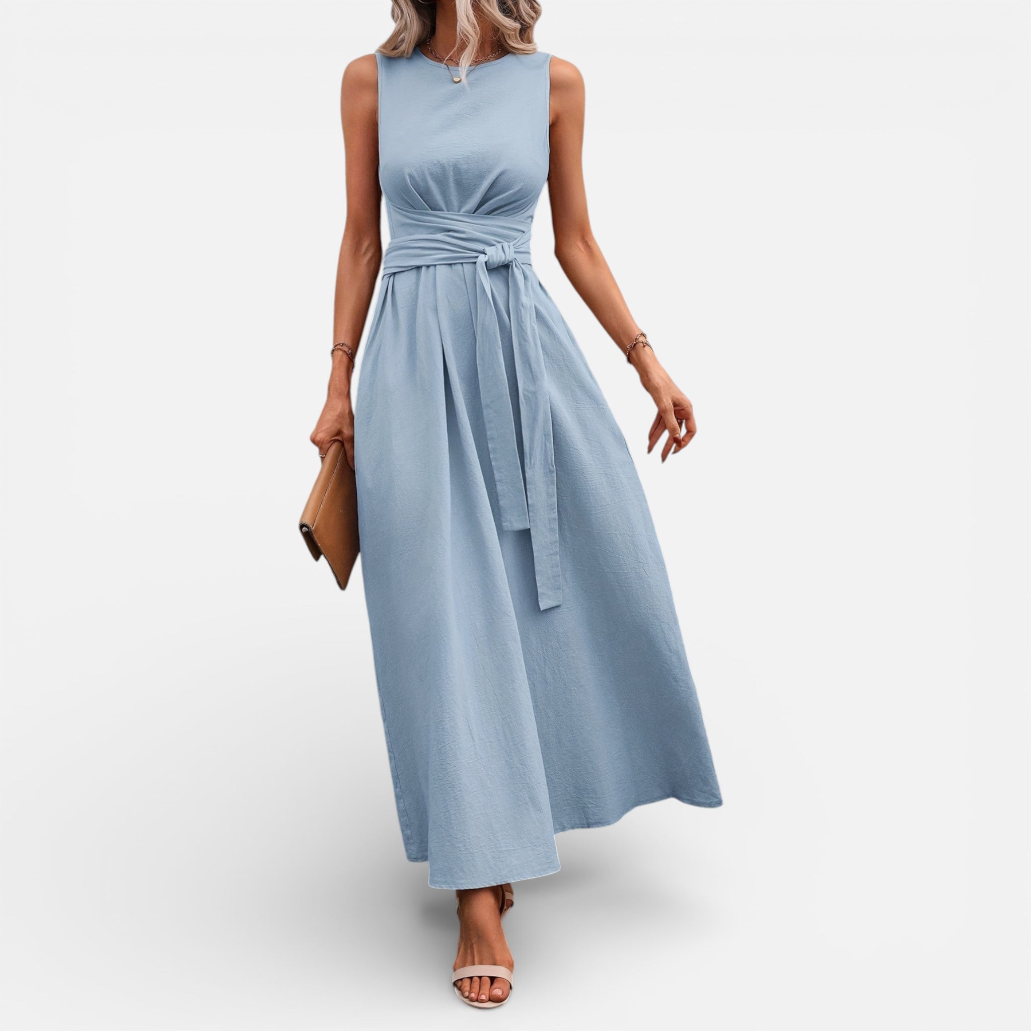 Amvanto | Women’s Elegant Sleeveless Midi Dress