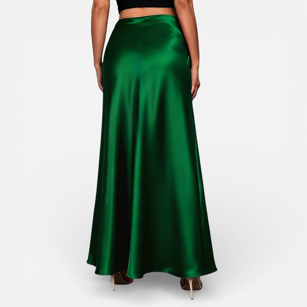 Amvanto | Women’s Elegant Long Satin Skirt