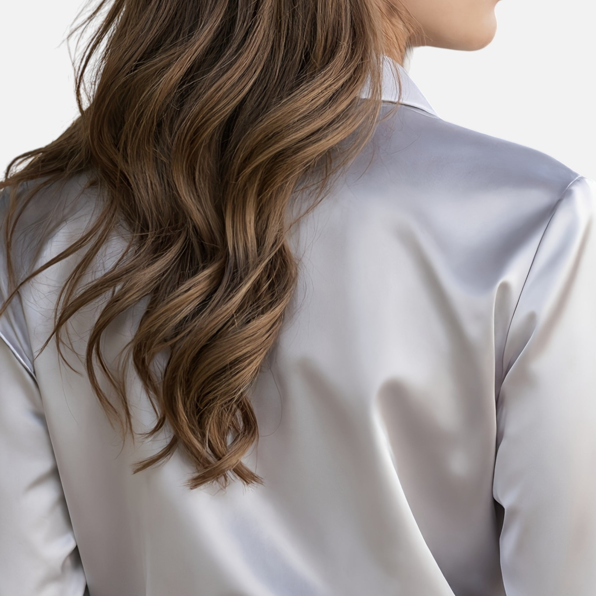 Amvanto | Women’s Elegant Satin Button Blouse