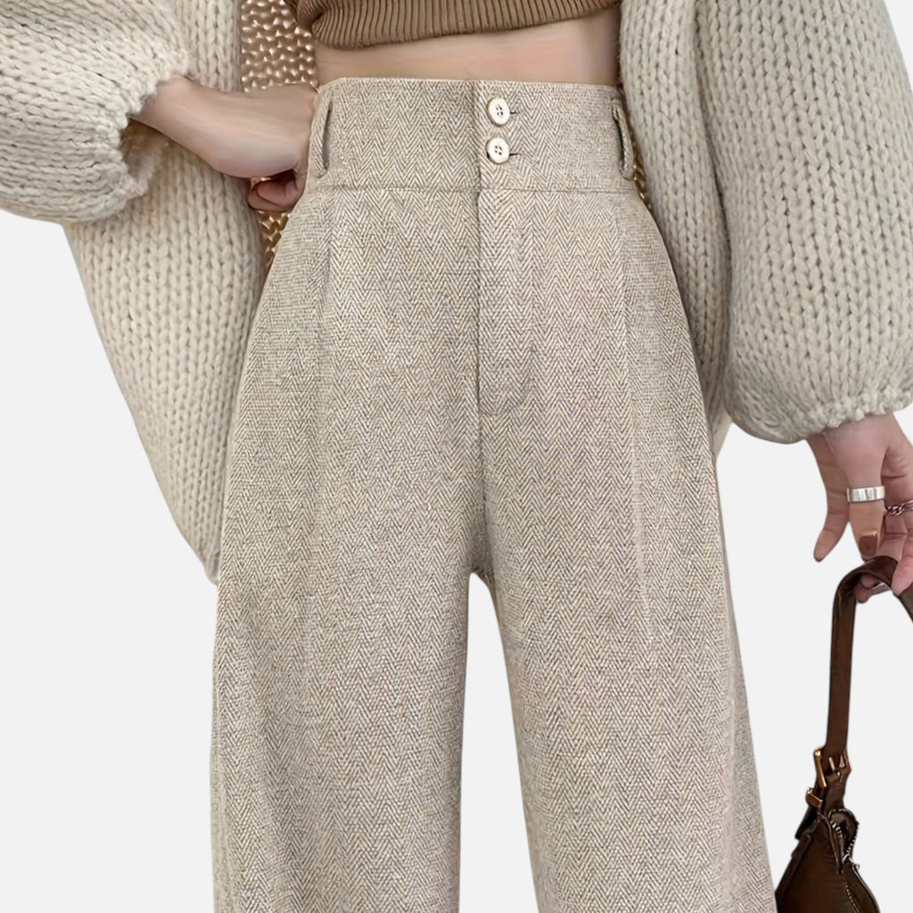 Amvanto | Women’s Elegant Wide-Leg Suit Trousers