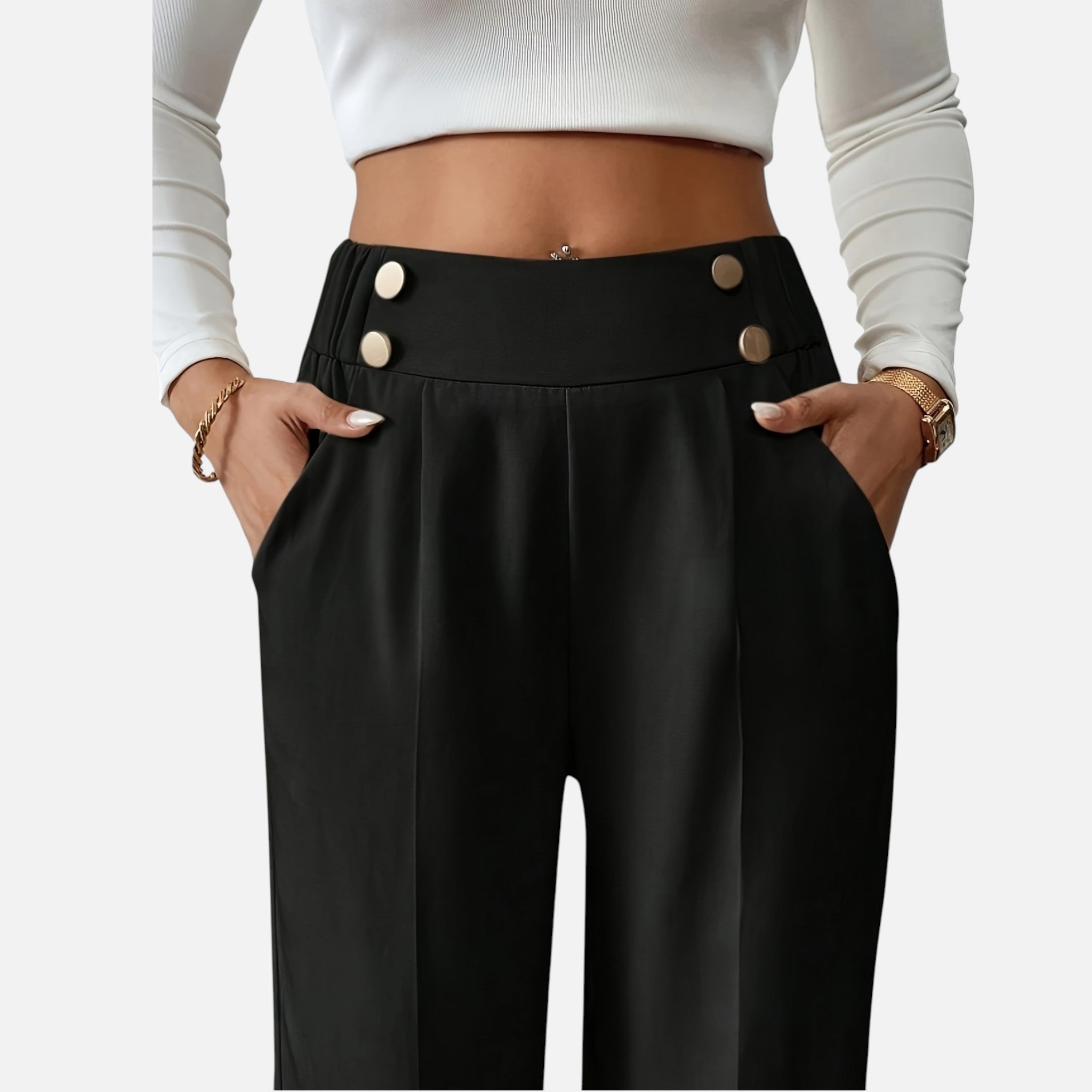 Amvanto | Women’s Refined Office Straight-Leg Trousers