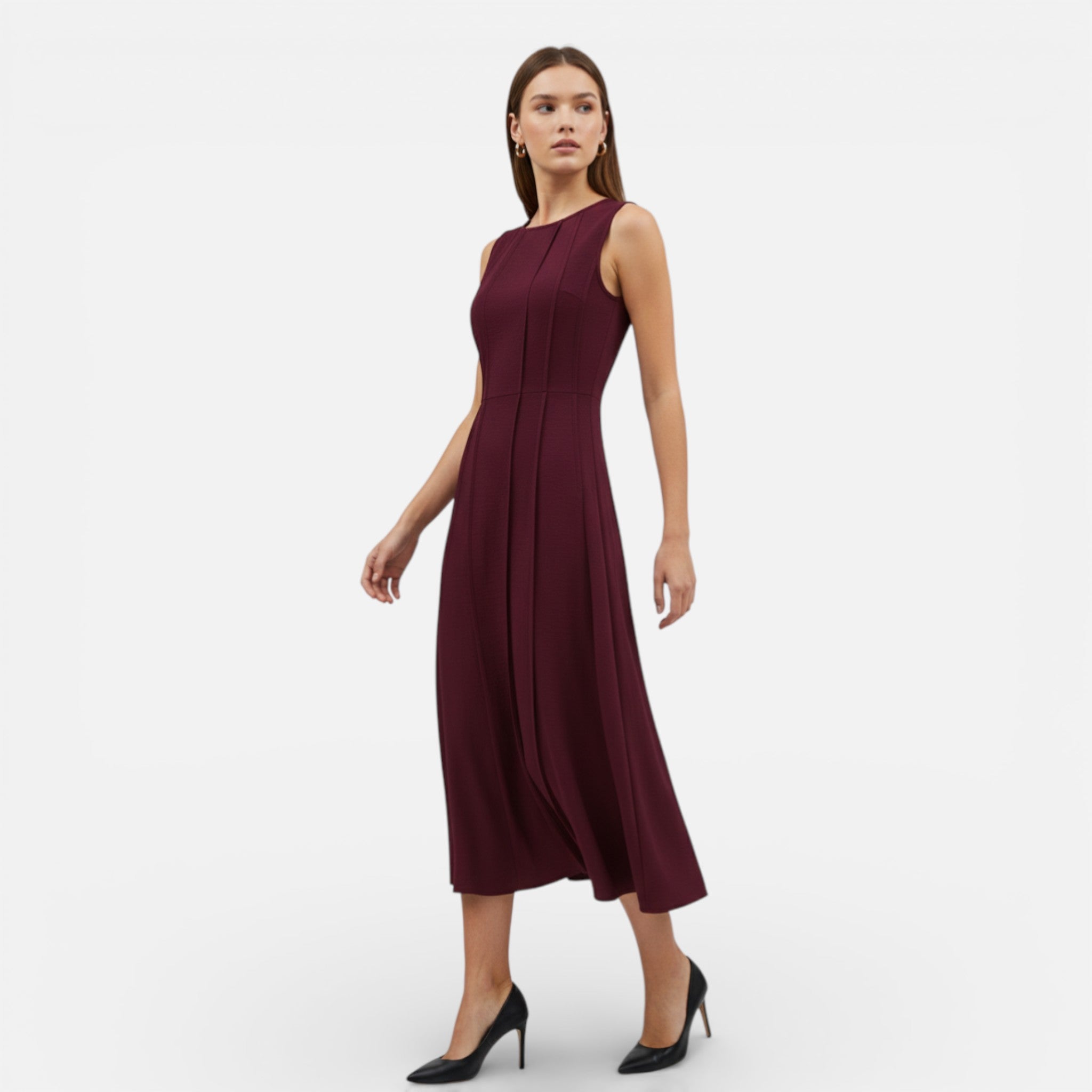 Amvanto | Sleeveless Frill-Detail Summer Dress for Women