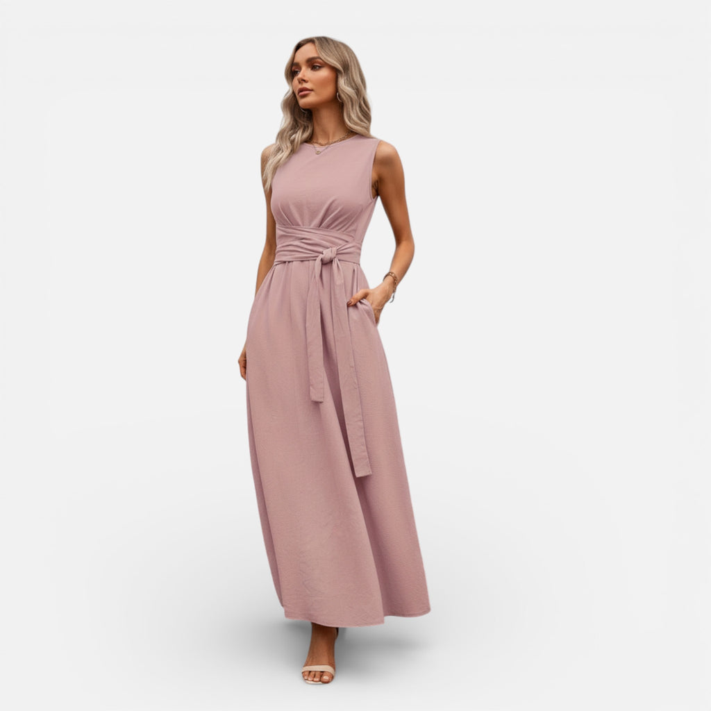 Amvanto | Women’s Elegant Sleeveless Midi Dress