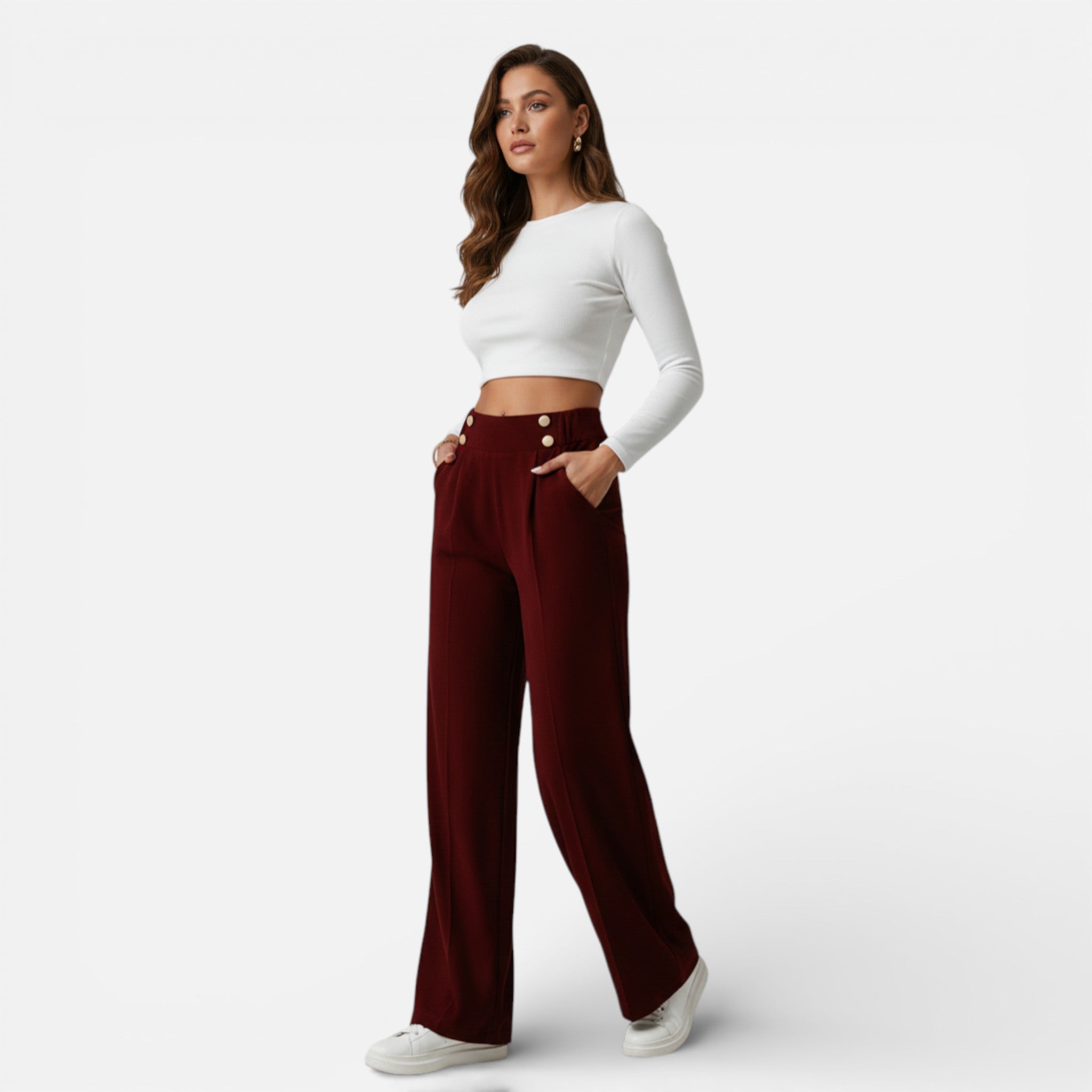 Amvanto | Women’s Refined Office Straight-Leg Trousers