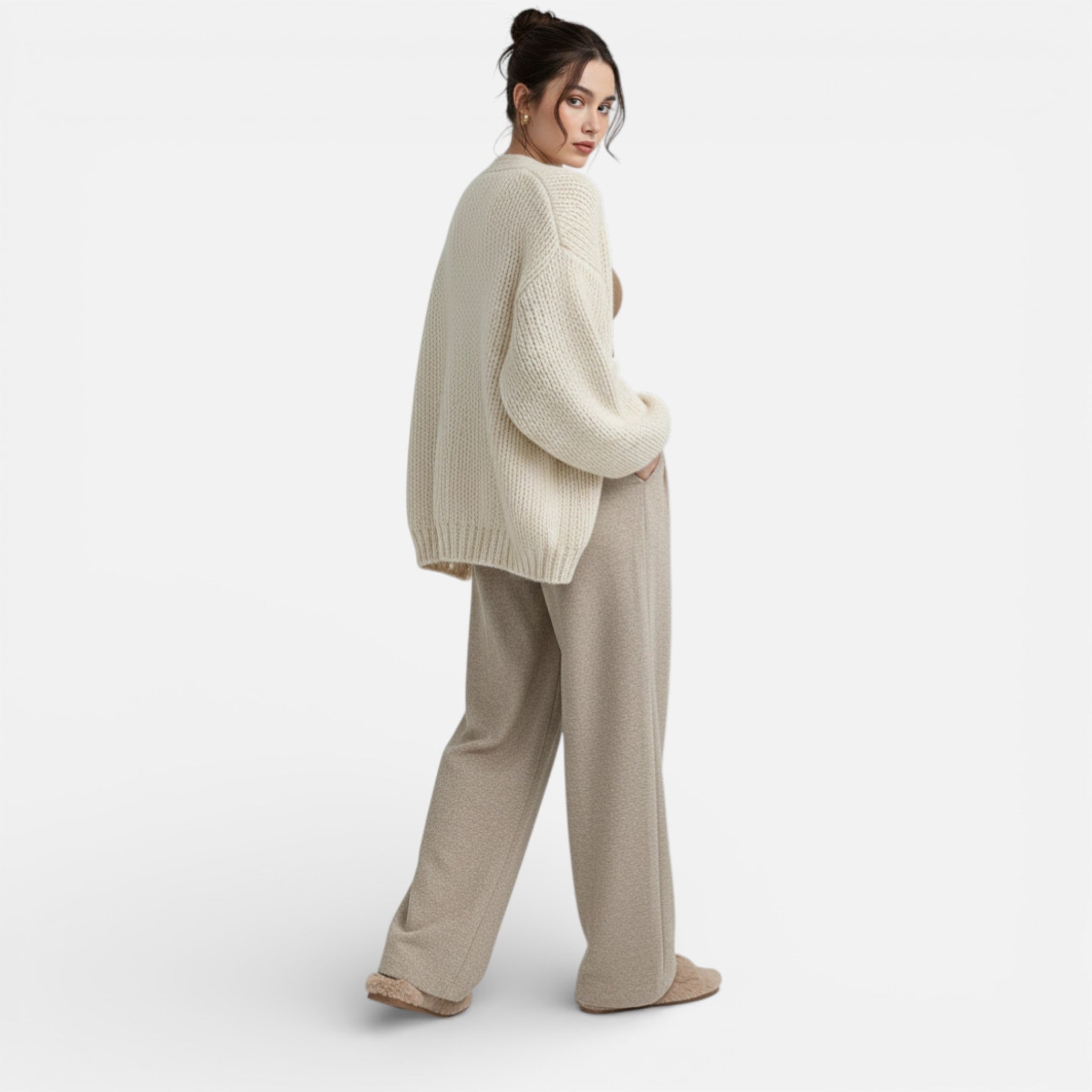 Amvanto | Women’s Elegant Wide-Leg Suit Trousers