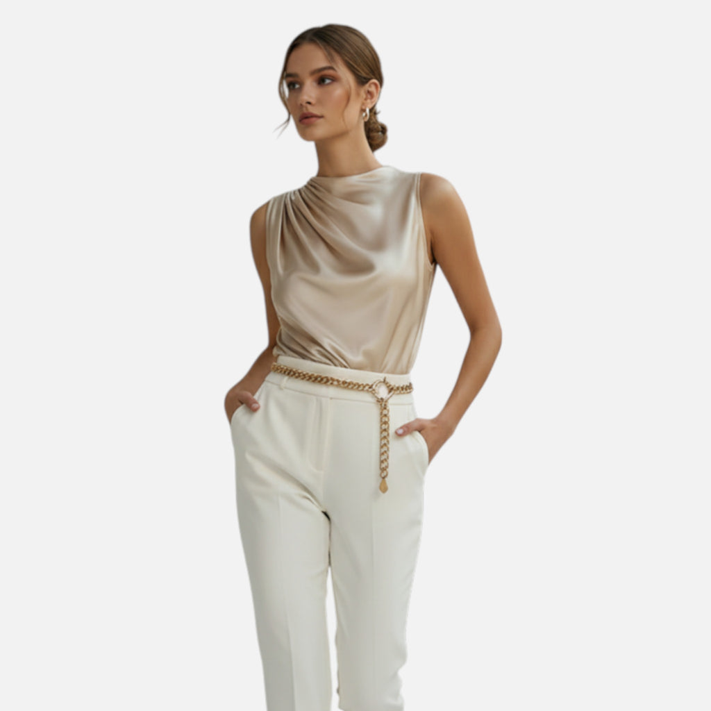 Amvanto | Women’s Sleeveless Ruffle Blouse