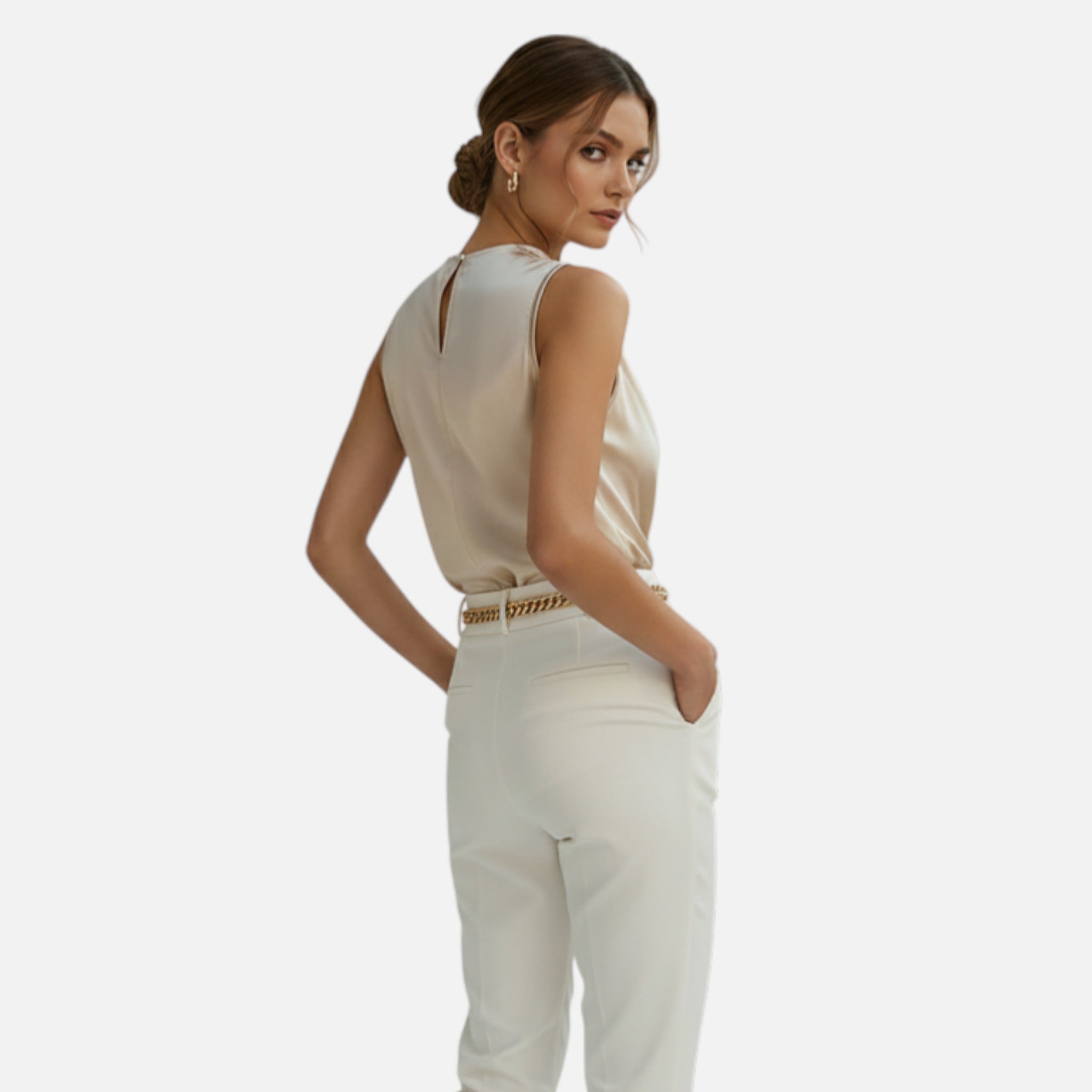 Amvanto | Women’s Sleeveless Ruffle Blouse
