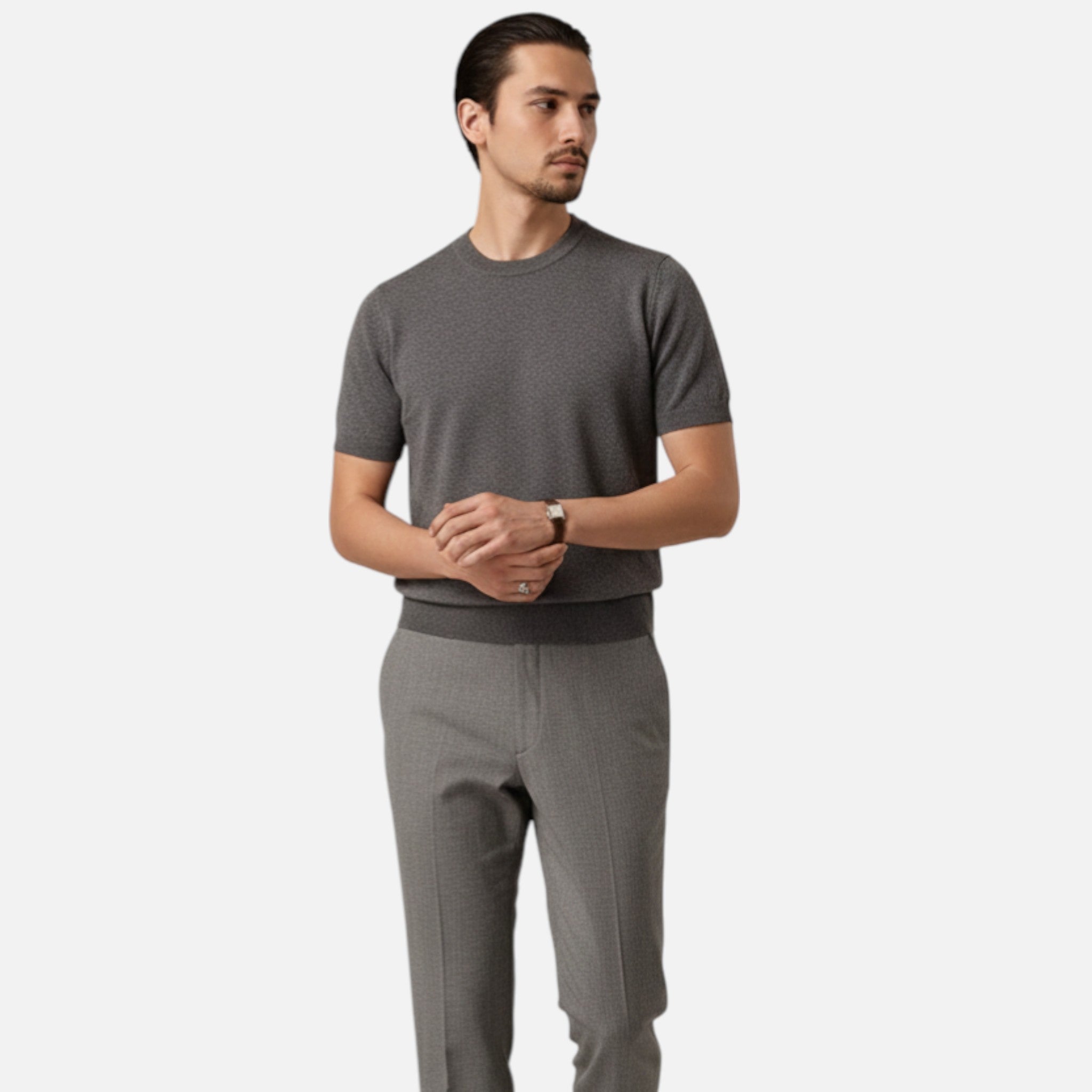 Amvanto | Men’s Lightweight Round-Neck Knit Tee