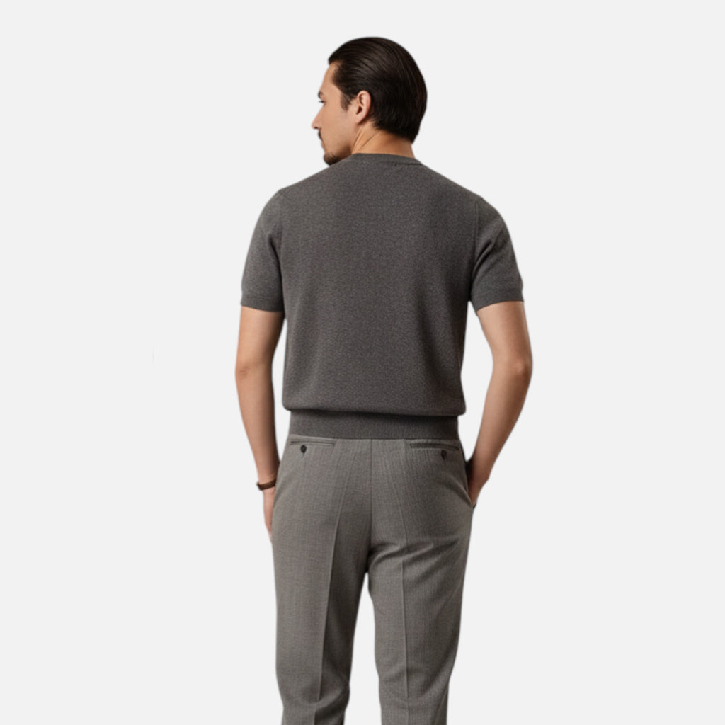 Amvanto | Men’s Lightweight Round-Neck Knit Tee
