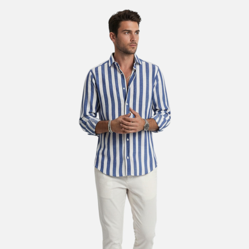 Amvanto | Men’s Classic Striped Button Shirt