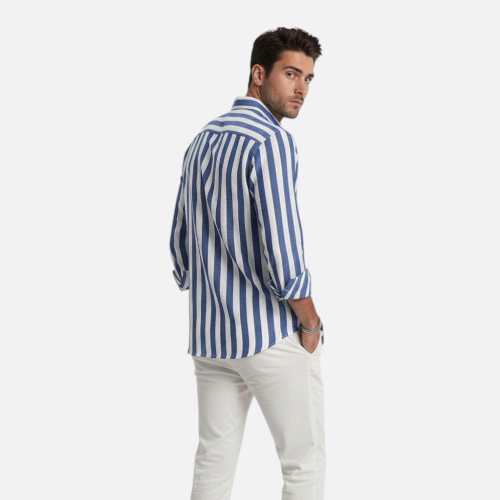 Amvanto | Men’s Classic Striped Button Shirt