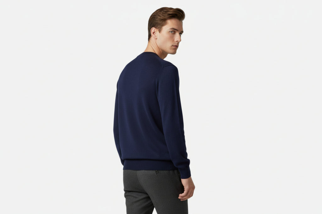 Amvanto | Men’s Tencel Round-Neck Knit Pullover