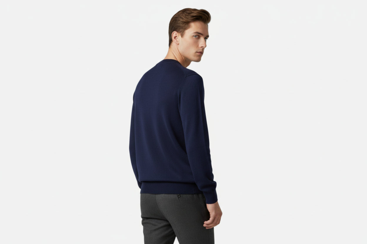 Amvanto | Men’s Tencel Round-Neck Knit Pullover