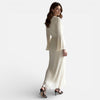 Women’s Long Sleeve Pleated Maxi Dress with Back Tie