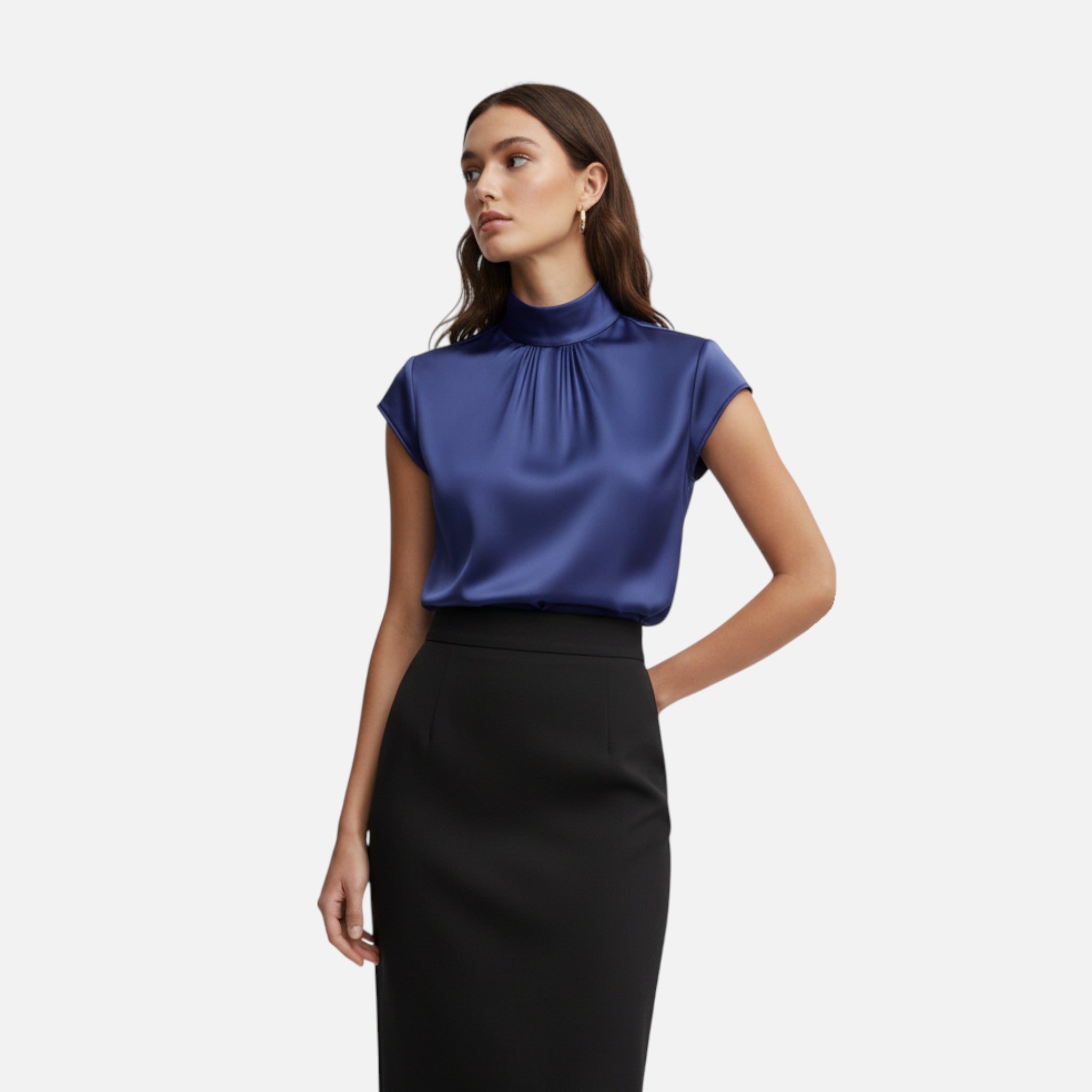 Amvanto | Women’s Elegant Short-Sleeve Blouse