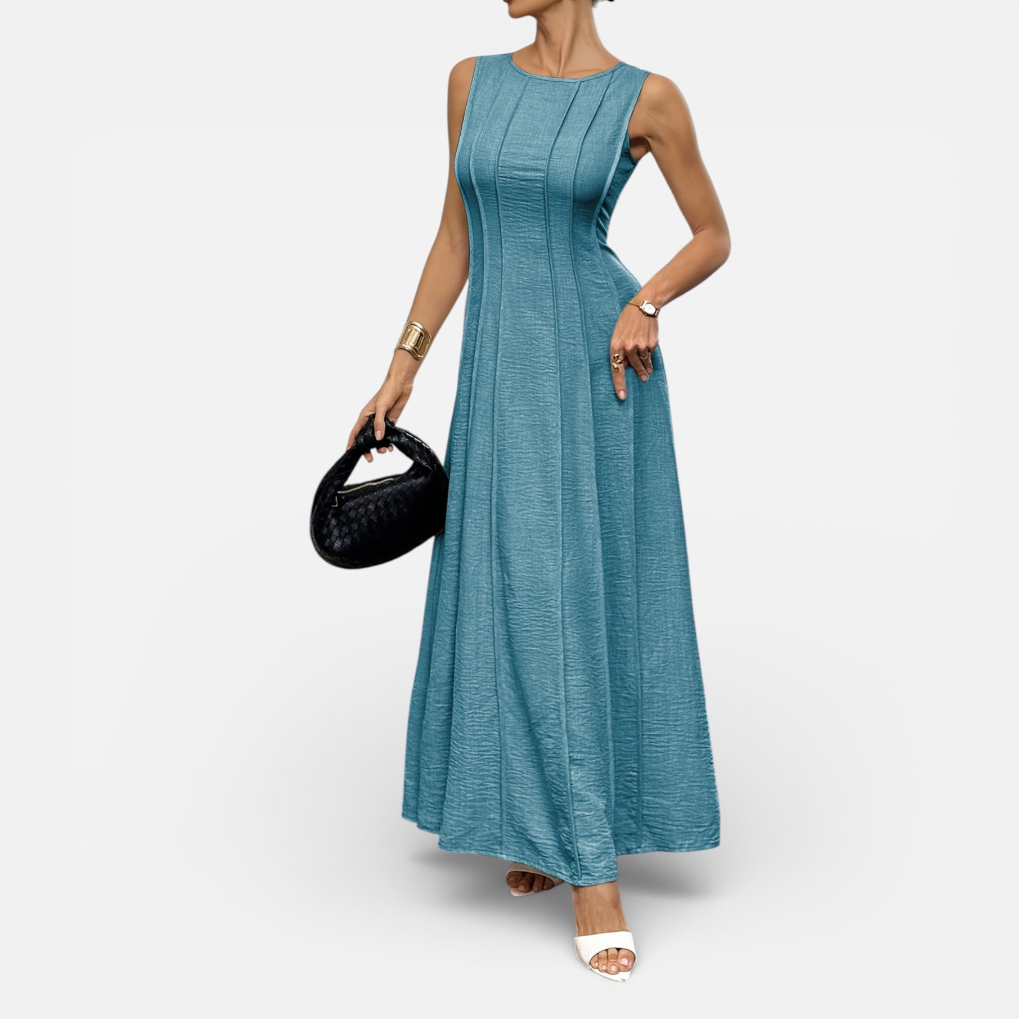 Amvanto | Sleeveless Frill-Detail Summer Dress for Women