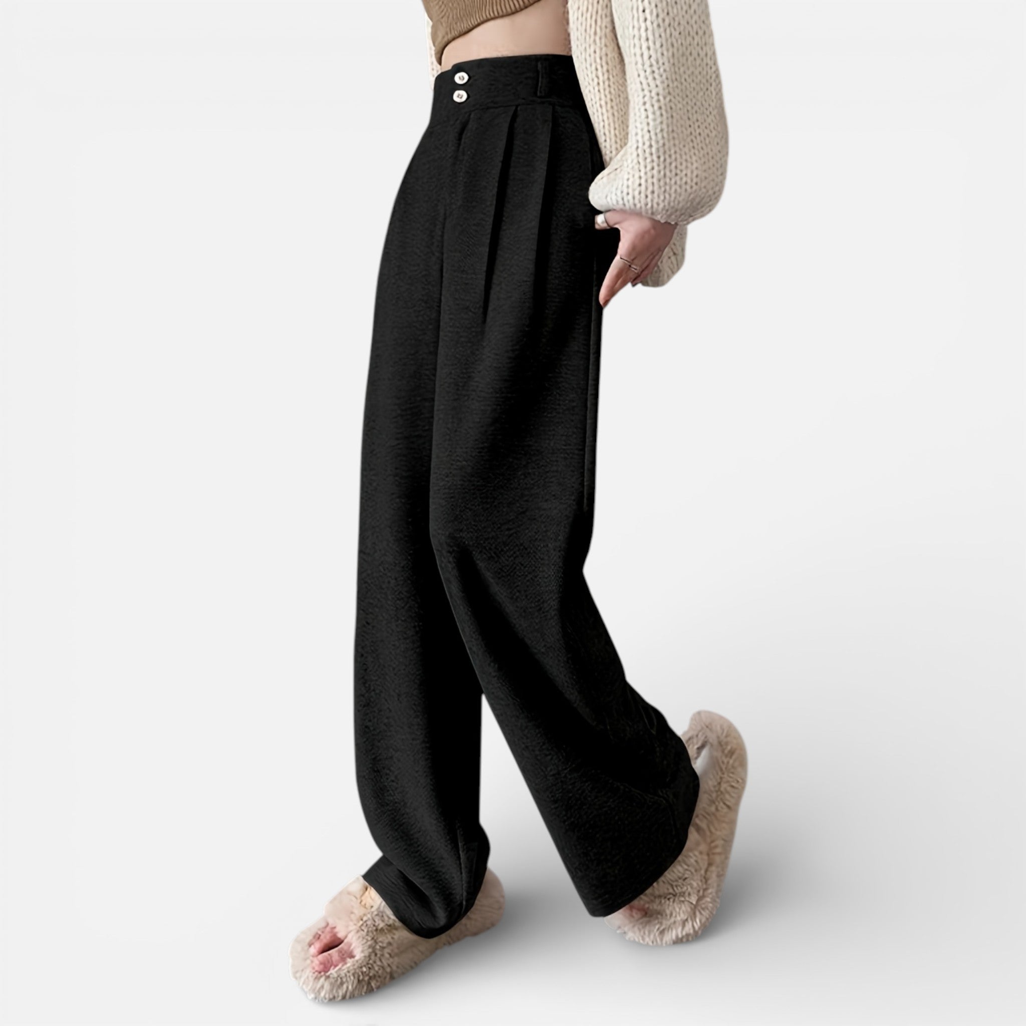 Amvanto | Women’s Elegant Wide-Leg Suit Trousers