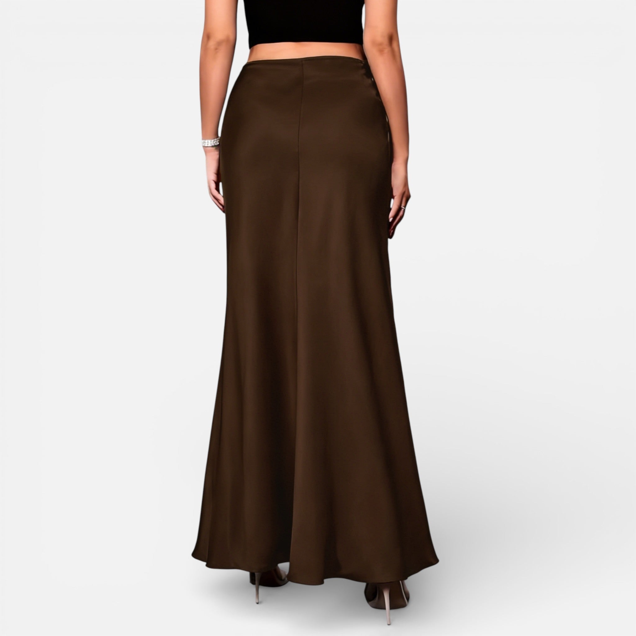 Amvanto | Women’s Elegant Long Satin Skirt