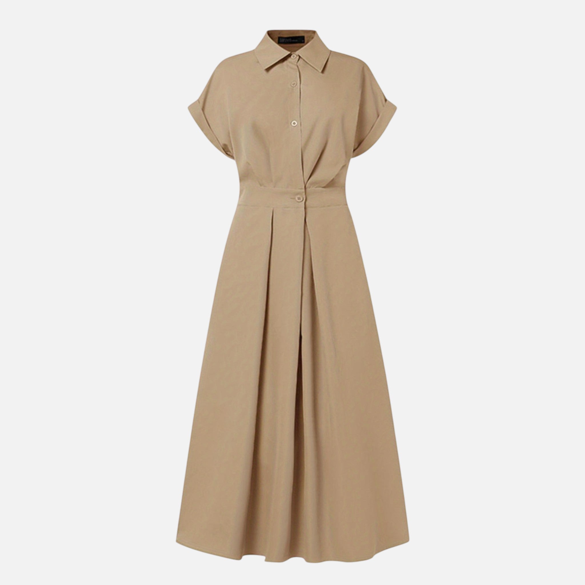 Amvanto | Women’s Button-Front Shirt Dress with Lapel Collar