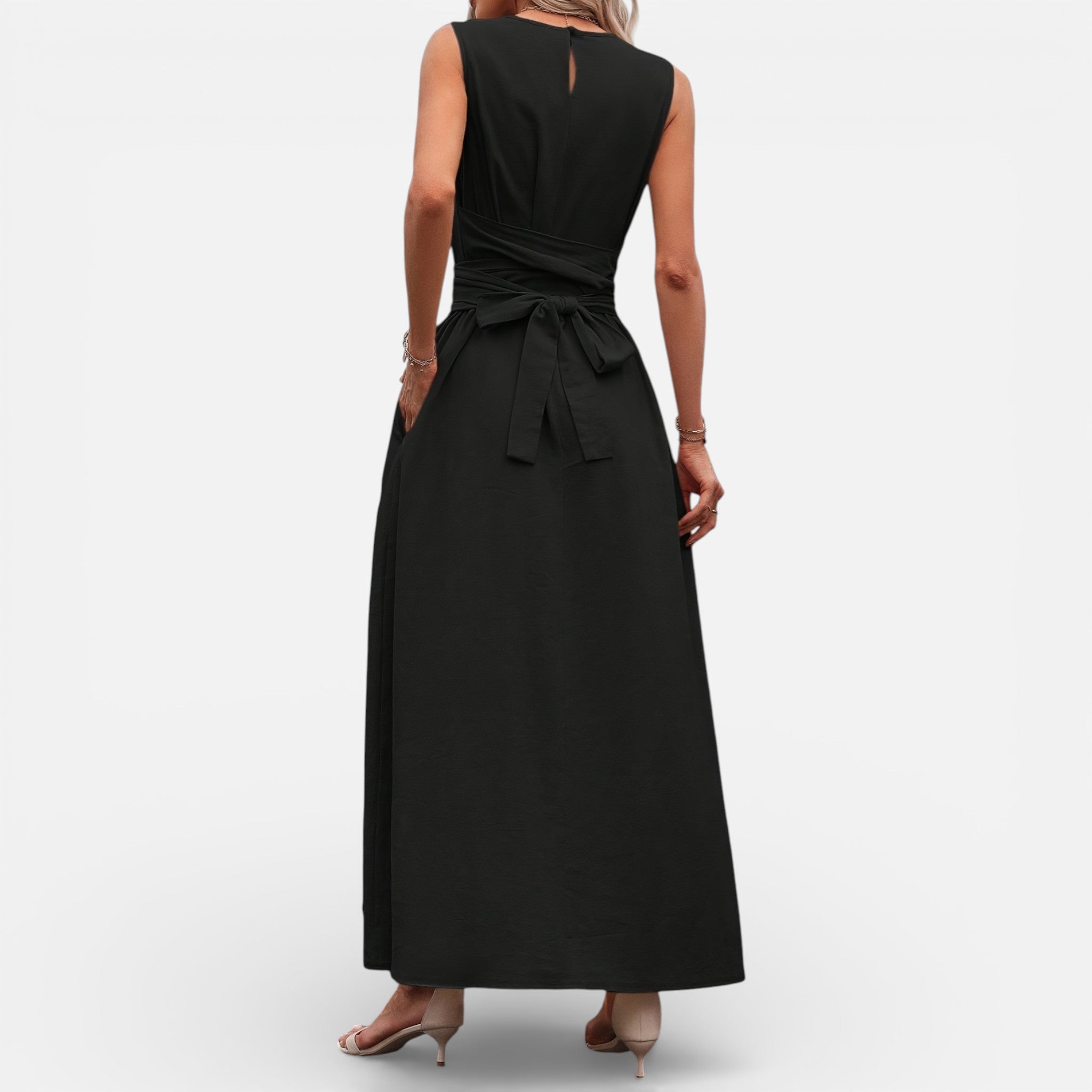 Amvanto | Women’s Elegant Sleeveless Midi Dress
