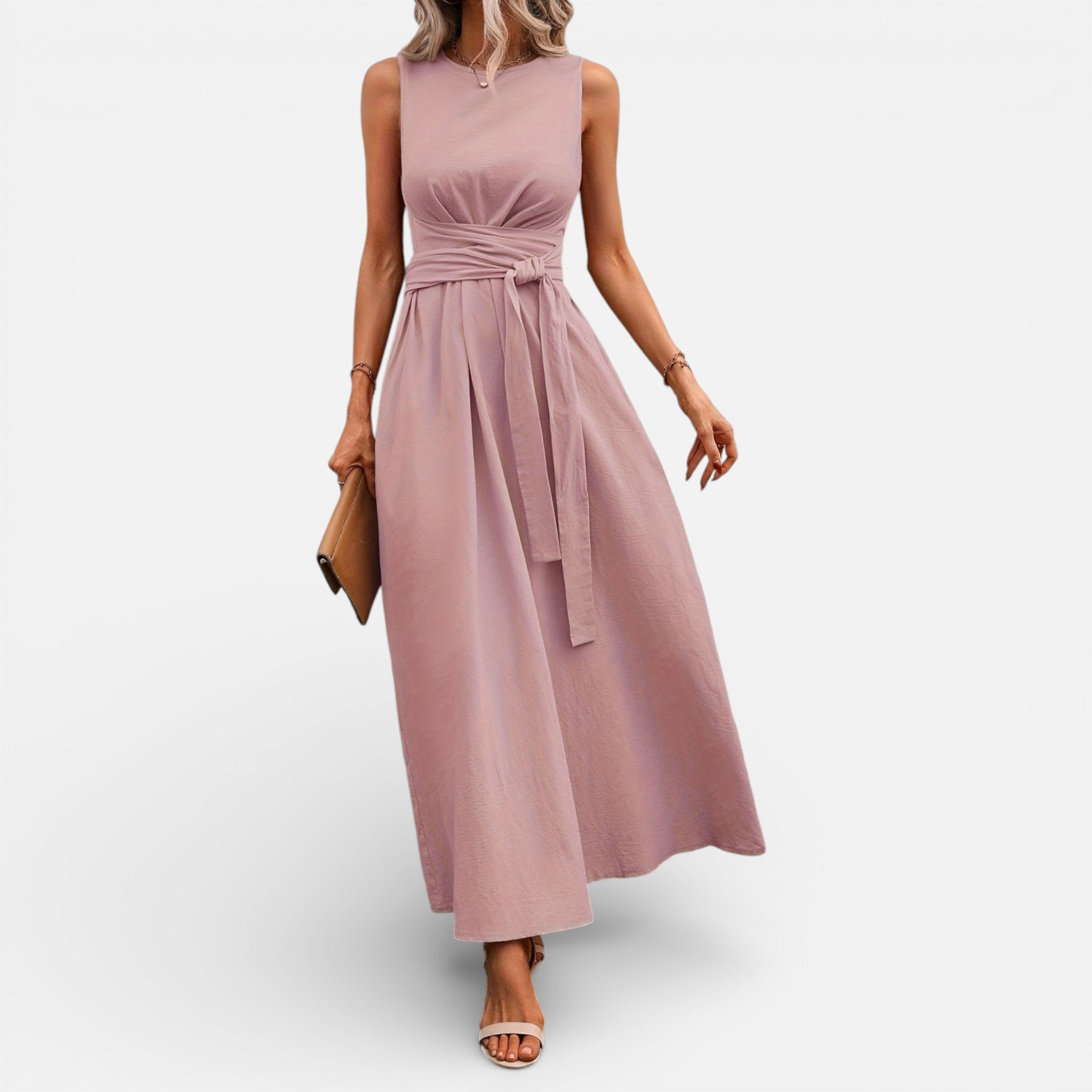 Amvanto | Women’s Elegant Sleeveless Midi Dress
