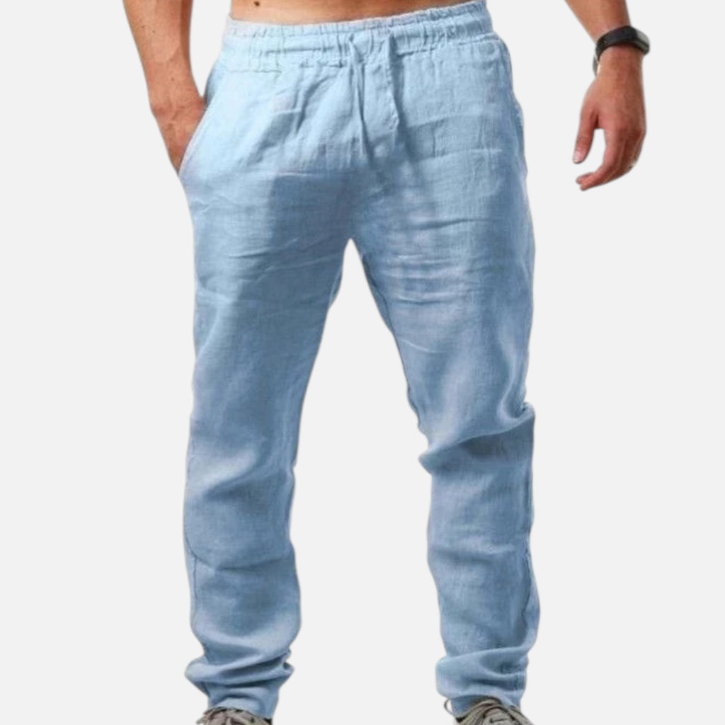 Amvanto | Men’s Breathable Linen Blend Trousers