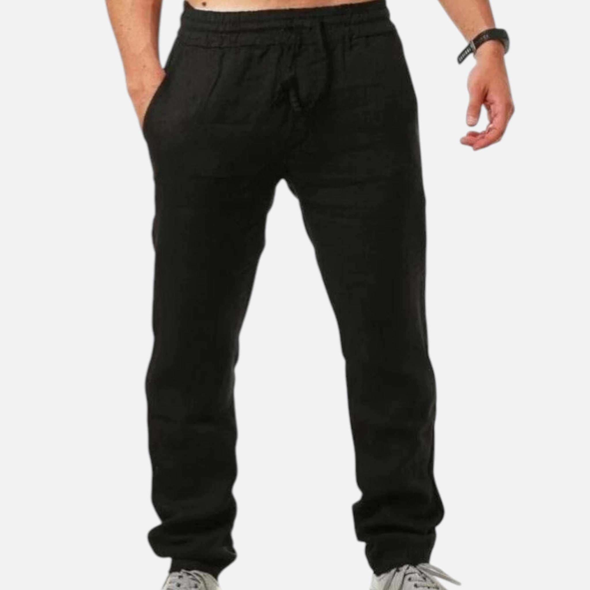Amvanto | Men’s Breathable Linen Blend Trousers