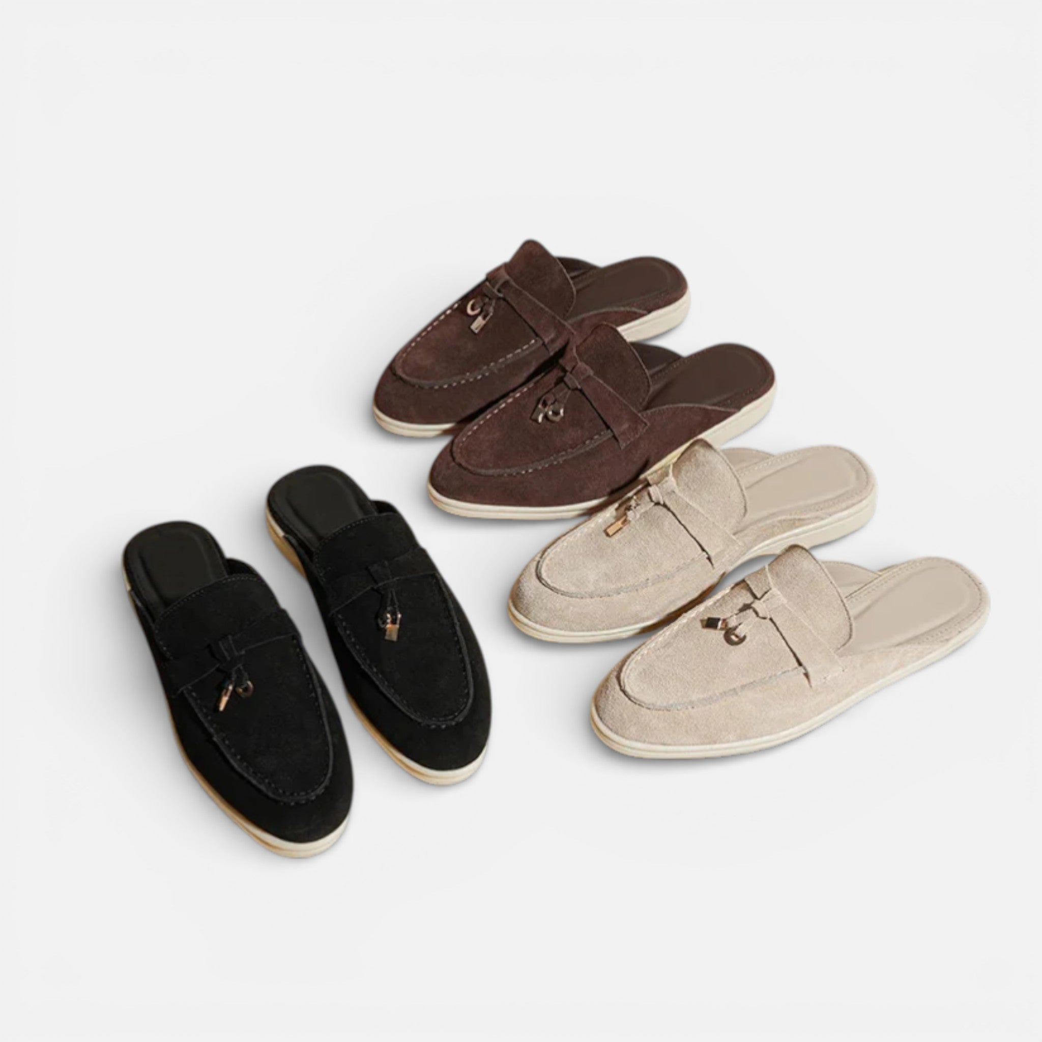Amvanto | Casual Round-Toe Fur-Trim Flats
