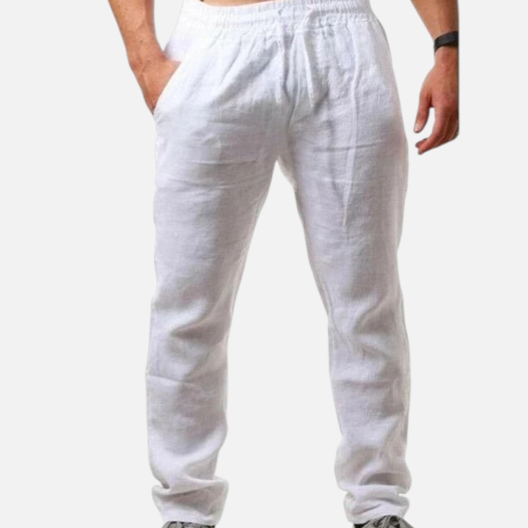Amvanto | Men’s Breathable Linen Blend Trousers