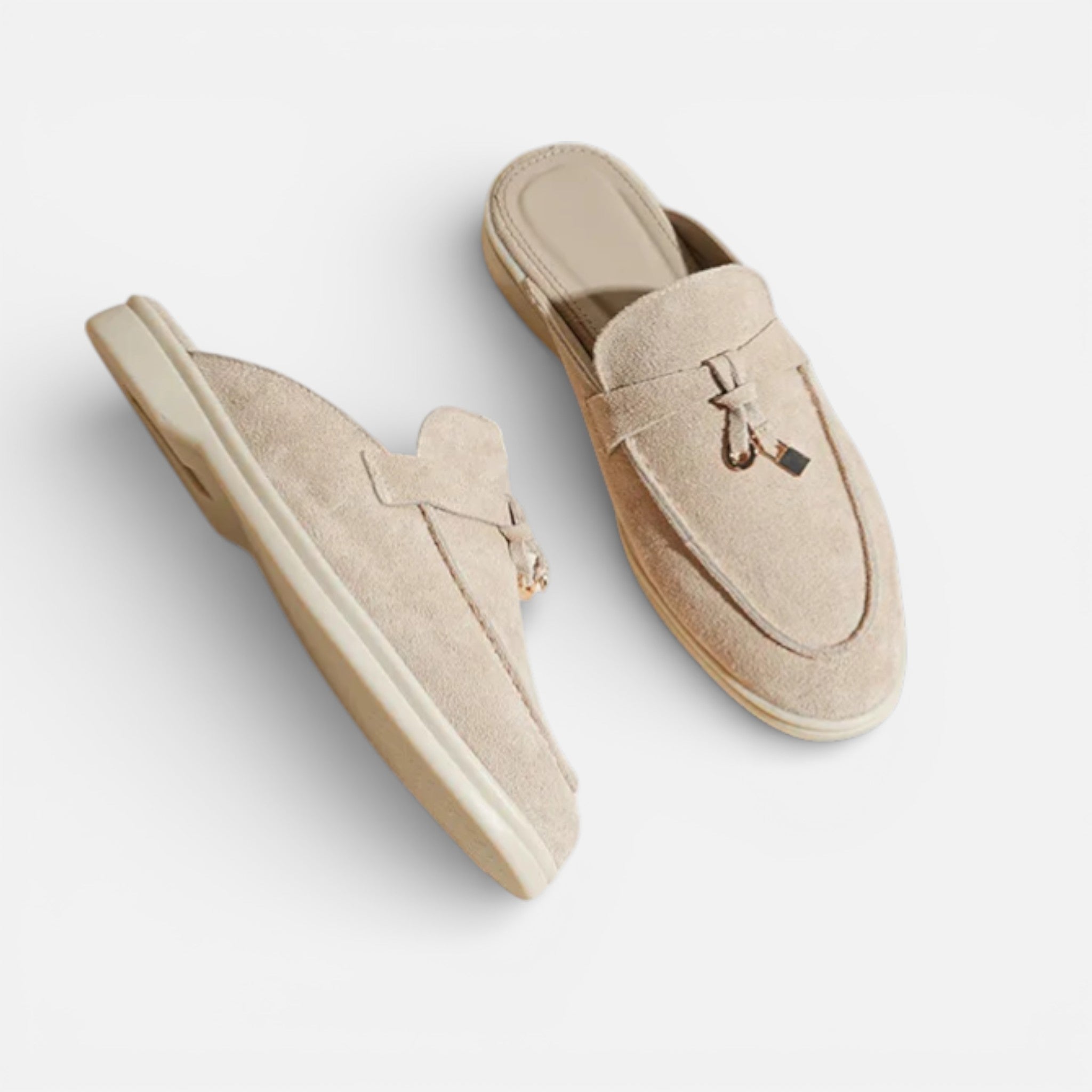 Amvanto | Casual Round-Toe Fur-Trim Flats