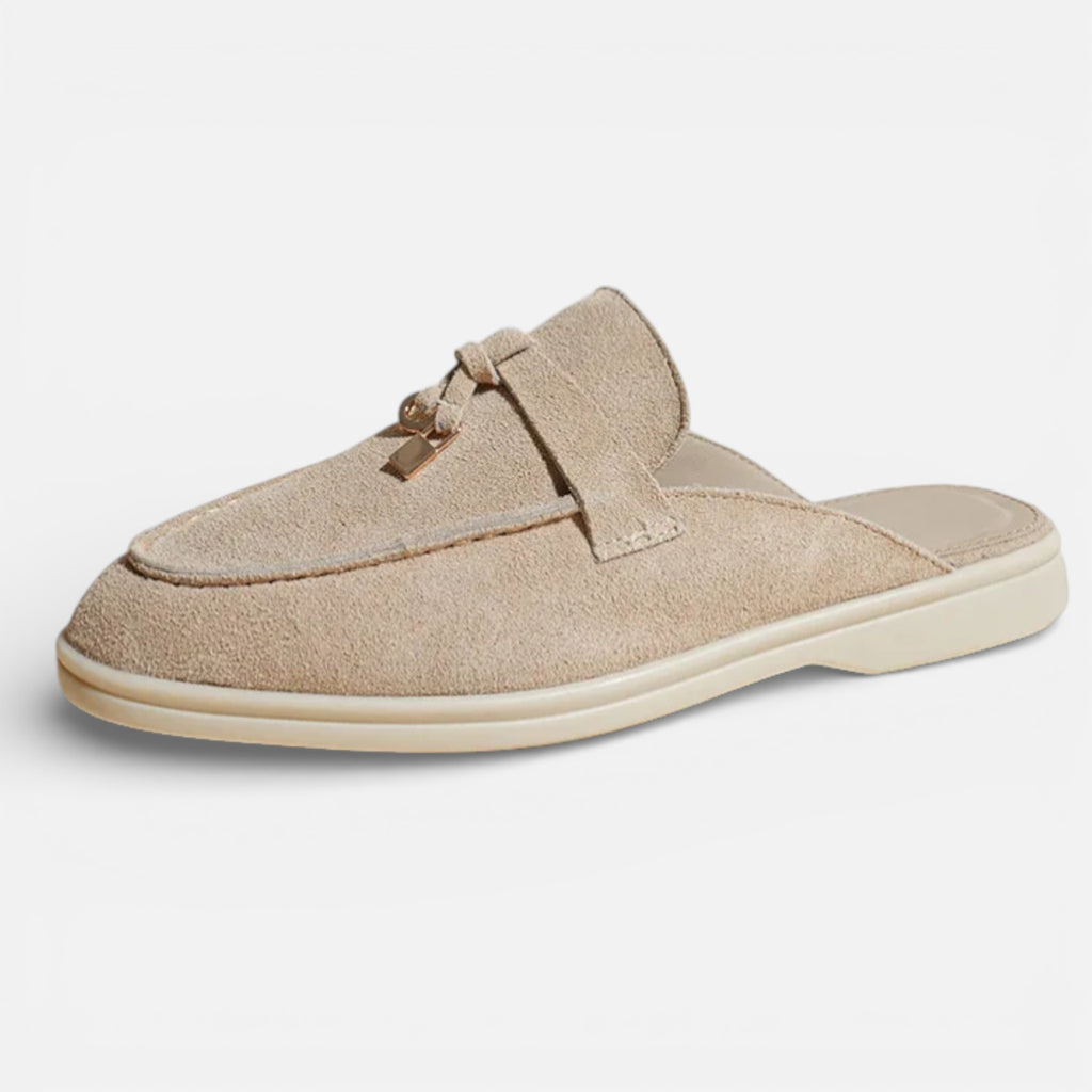 Amvanto | Casual Round-Toe Fur-Trim Flats