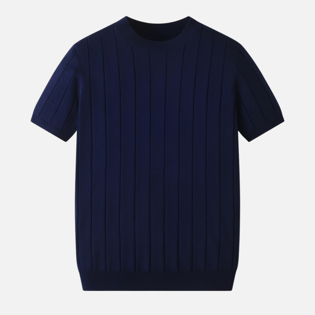 Amvanto | Men’s Slim-Fit Striped Knit T-Shirt