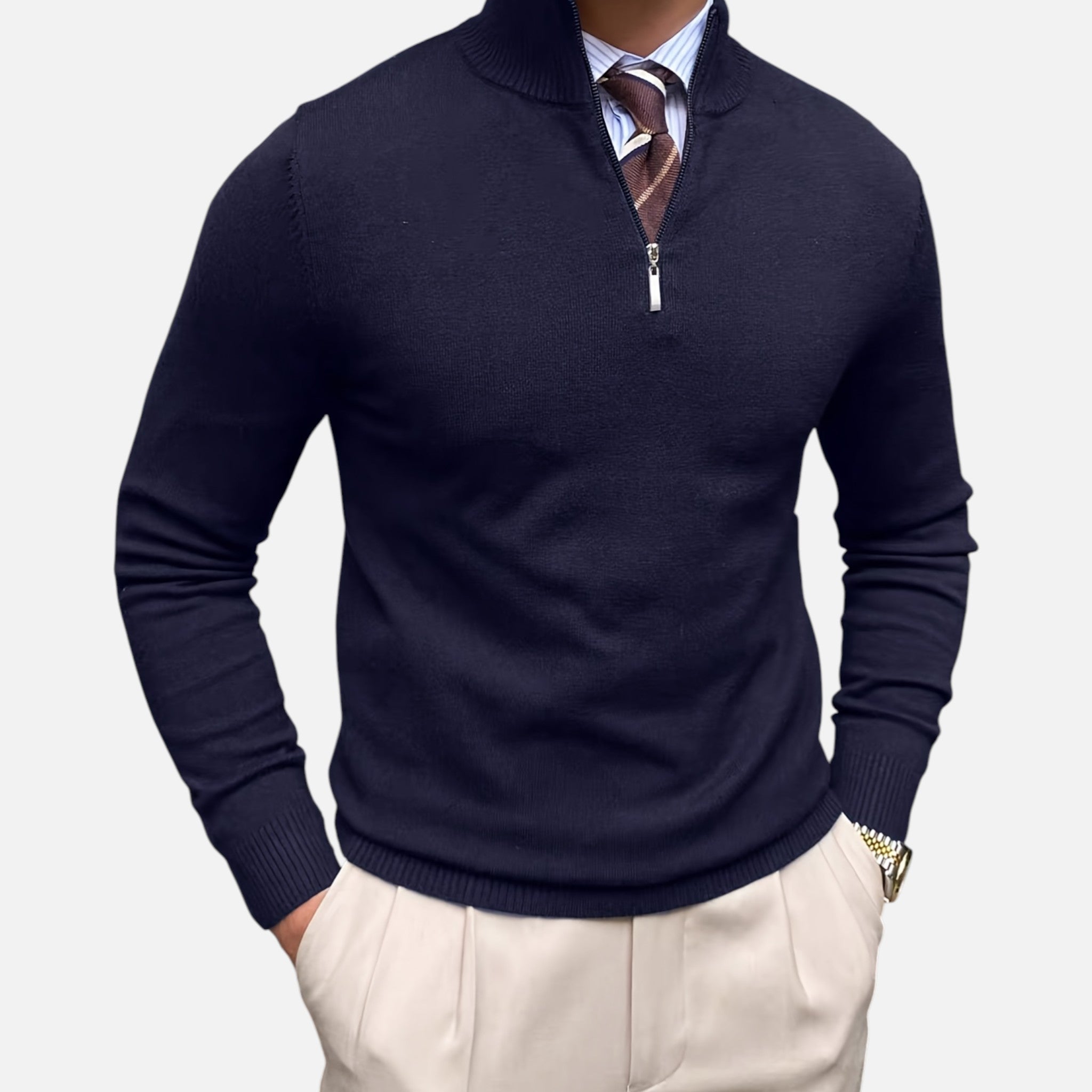Amvanto | Men’s Ivy Stand-Collar Pullover