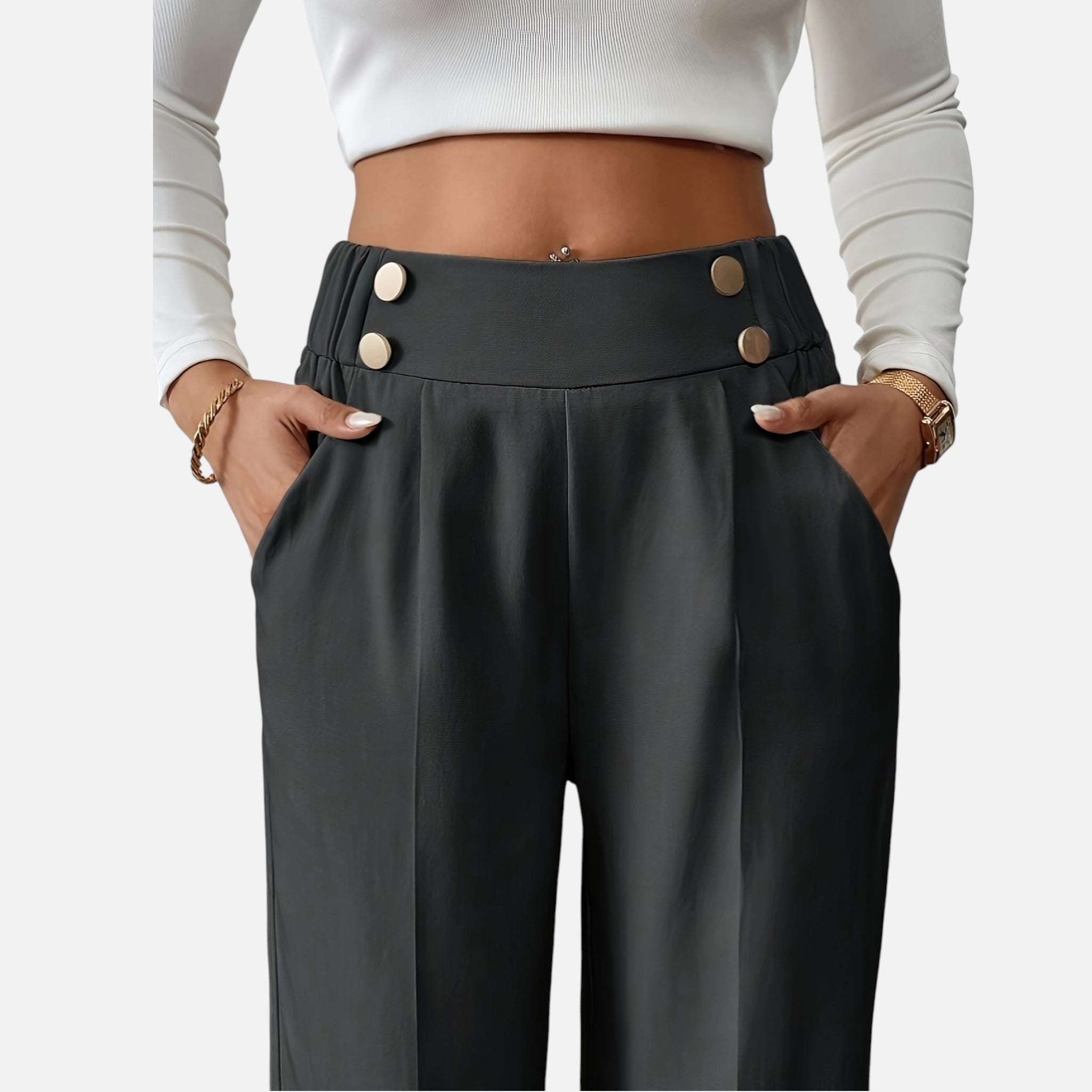 Amvanto | Women’s Refined Office Straight-Leg Trousers