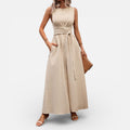 Amvanto | Women’s Elegant Sleeveless Midi Dress