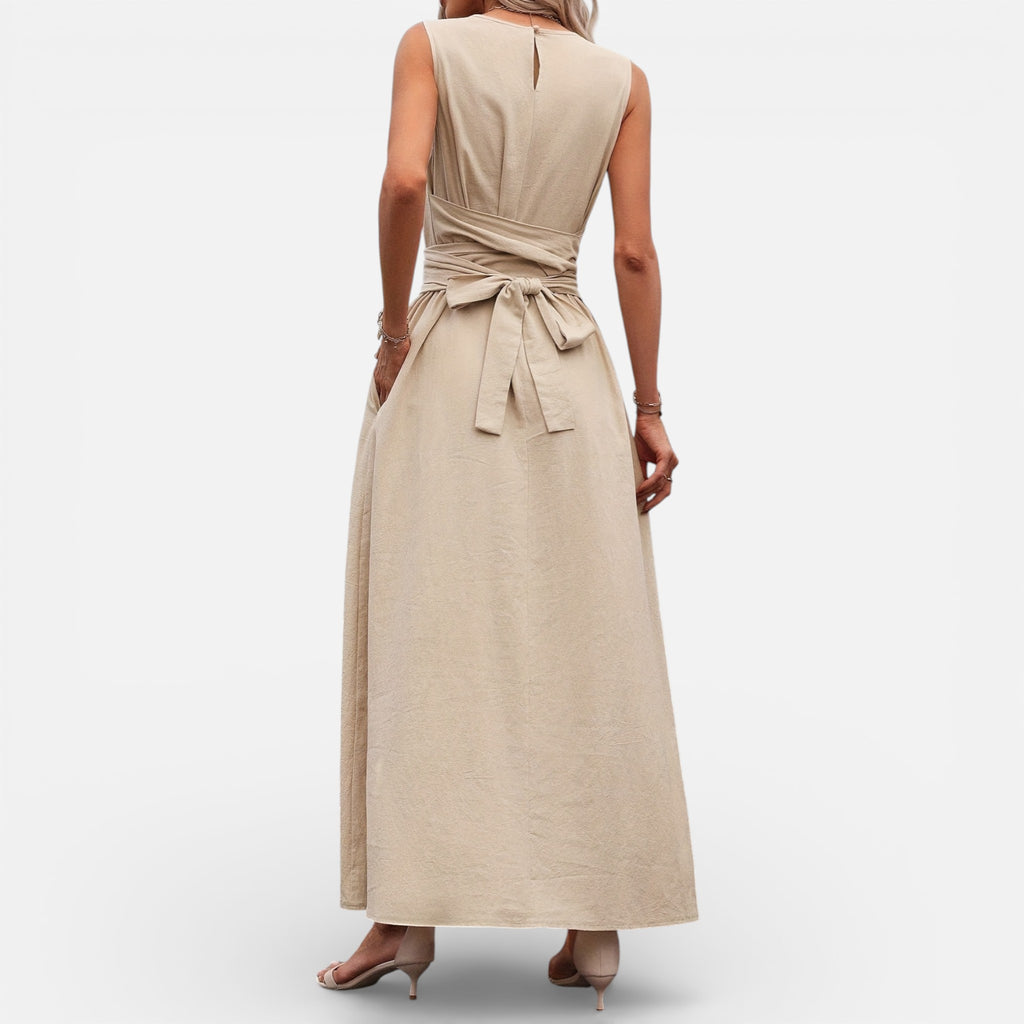Amvanto | Women’s Elegant Sleeveless Midi Dress